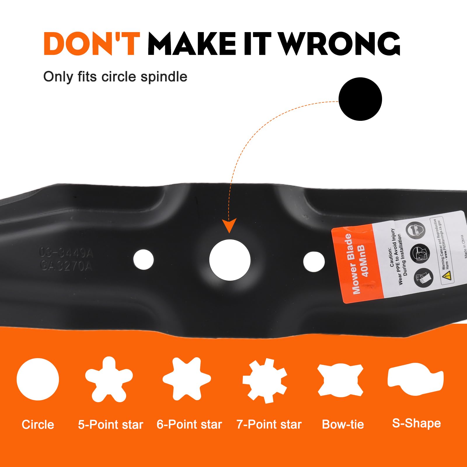 Hipa 08720-vh7-000 Mulching Blade Set for Hon-da HRR2169 HRR2169VKA HRX217 HRX537 GCV160 Series 21 Inch Walk-Behind Mower 72531-VH7-000 & 72511-VH7-000 Blade Kit - Image 3