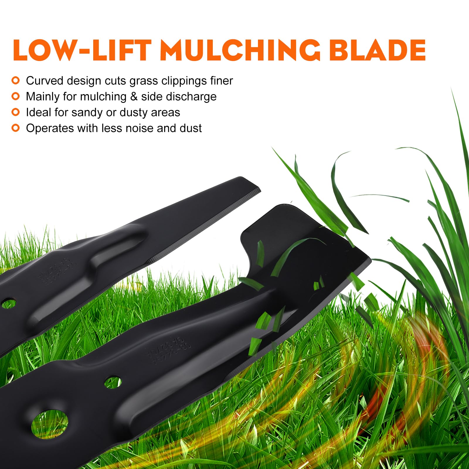 Hipa 08720-vh7-000 Mulching Blade Set for Hon-da HRR2169 HRR2169VKA HRX217 HRX537 GCV160 Series 21 Inch Walk-Behind Mower 72531-VH7-000 & 72511-VH7-000 Blade Kit - Image 5