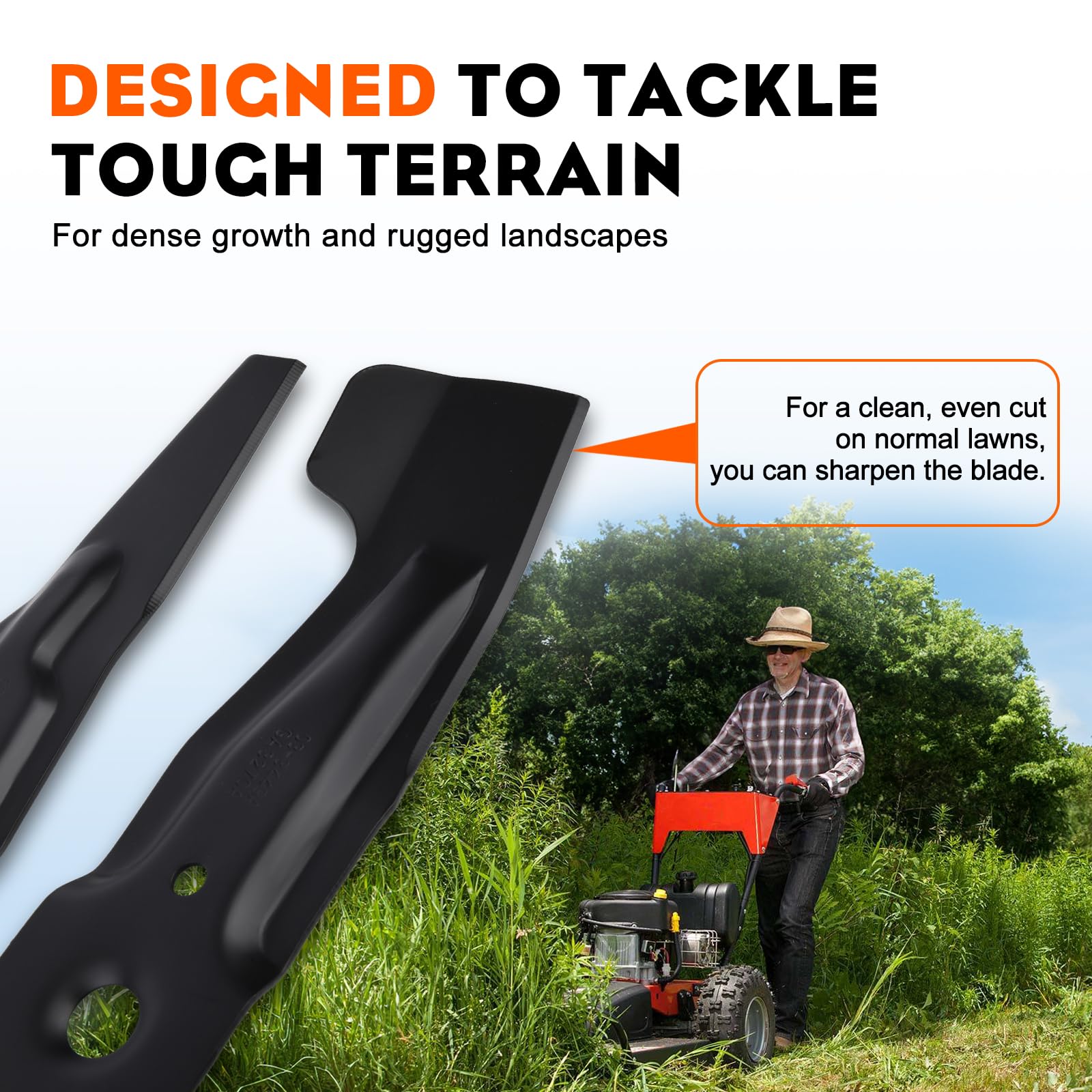 Hipa 08720-vh7-000 Mulching Blade Set for Hon-da HRR2169 HRR2169VKA HRX217 HRX537 GCV160 Series 21 Inch Walk-Behind Mower 72531-VH7-000 & 72511-VH7-000 Blade Kit - Image 6