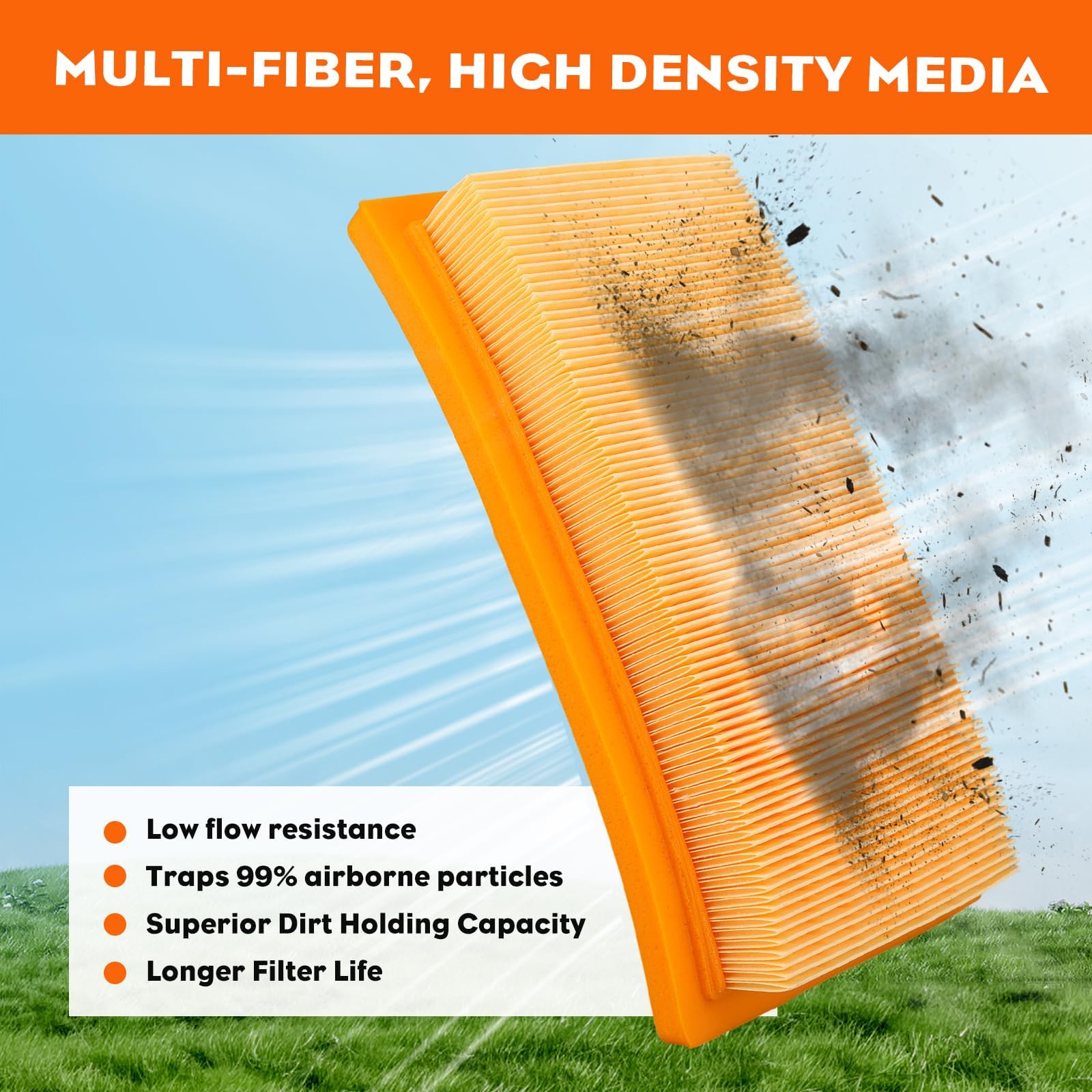 Hipa 0J8478 0J8478S Air Filter for Generac 22kw Air Filter 0J8478 (0J8478S) - Parts for Standby Generator 14 to 22kw - Image 3