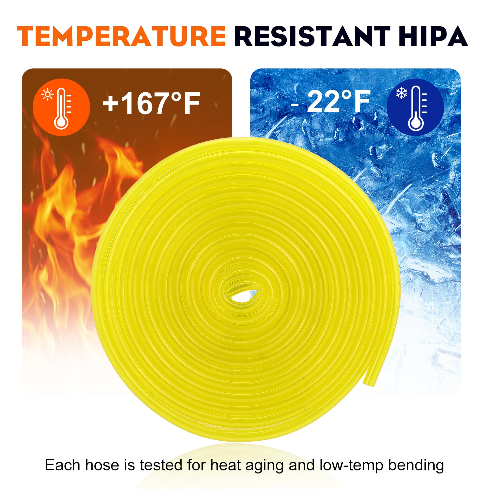 Hipa 1/8 Inch Fuel Line 10-Feet ID 1/8" x OD 1/4" Fuel Hose 3mm x 6mm Oil Line Hose Tube for 2 Cycle Small Engine String Trimmer WeedEater Lawn Mower Chainsaw Leaf Blower Model Parts - Image 6