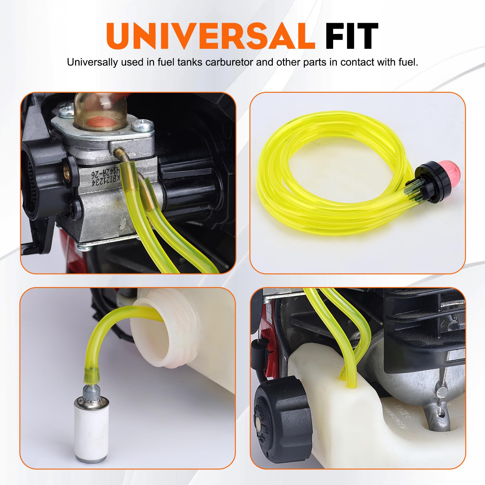 Hipa 1/8 Inch Fuel Line 10-Feet ID 1/8" x OD 1/4" Fuel Hose 3mm x 6mm Oil Line Hose Tube for 2 Cycle Small Engine String Trimmer WeedEater Lawn Mower Chainsaw Leaf Blower Model Parts - Image 8