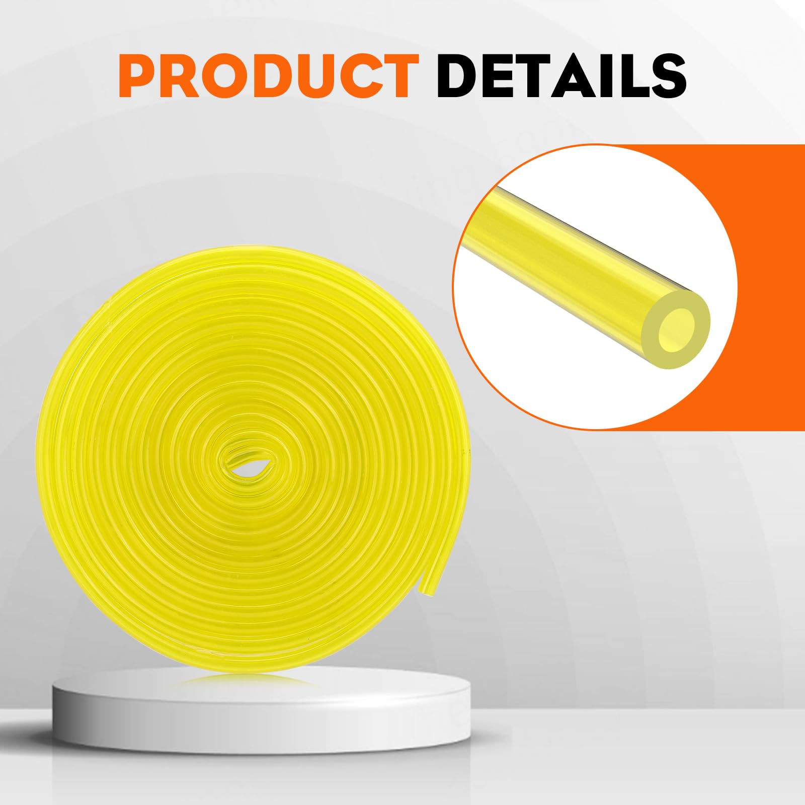 Hipa 1/8 Inch Fuel Line 10-Feet ID 1/8" x OD 1/4" Fuel Hose 3mm x 6mm Oil Line Hose Tube for 2 Cycle Small Engine String Trimmer WeedEater Lawn Mower Chainsaw Leaf Blower Model Parts - Image 9