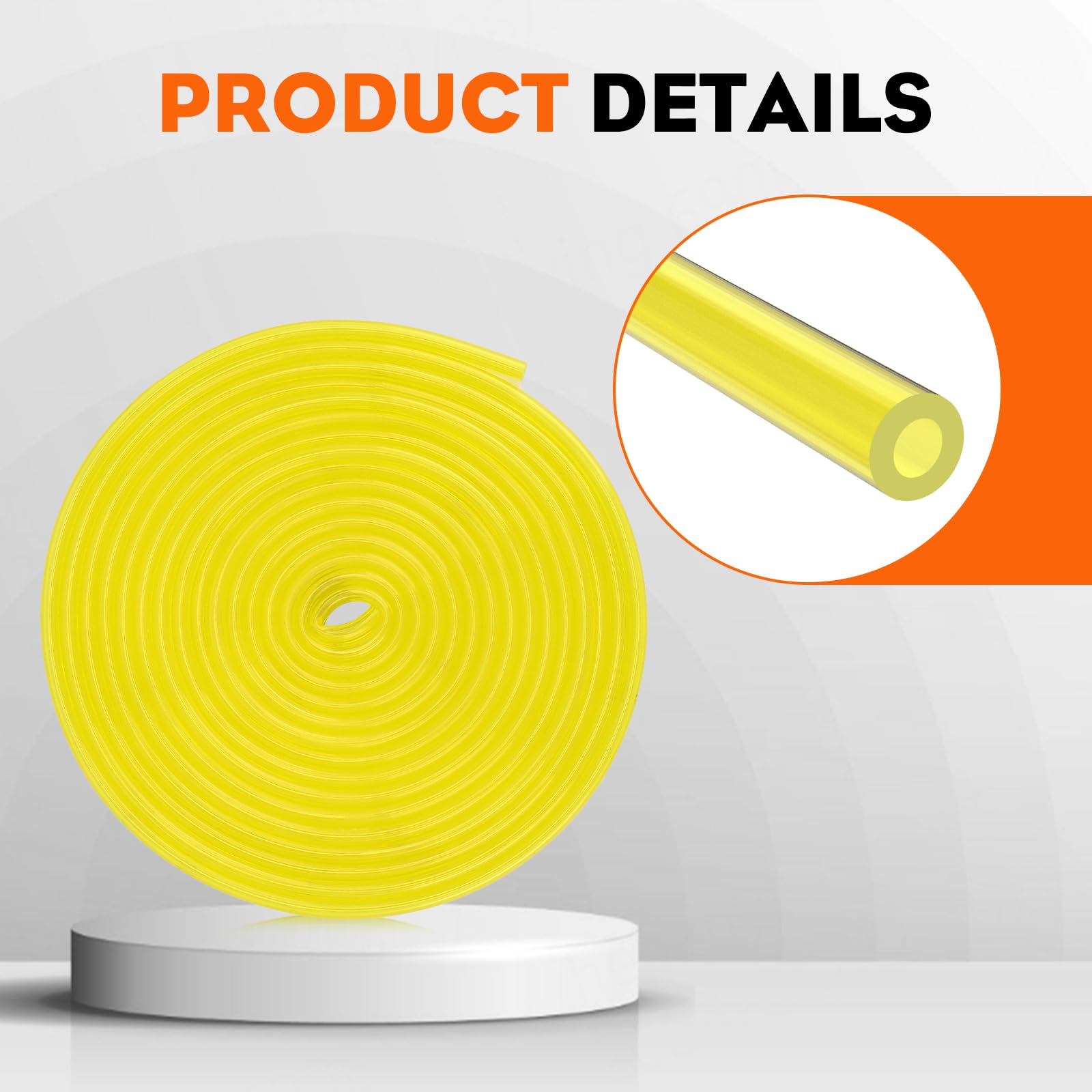 HIPA 10-Feet 2mm x 3.5mm Petrol Fuel Line Hose Tube I.D 0.08" x O.D 0.14" Tubing for Common 2 Cycle Small Engine Poulan Craftman Chainsaw String Trimmer Blower Fuel Hose (3-Meter) - Image 8