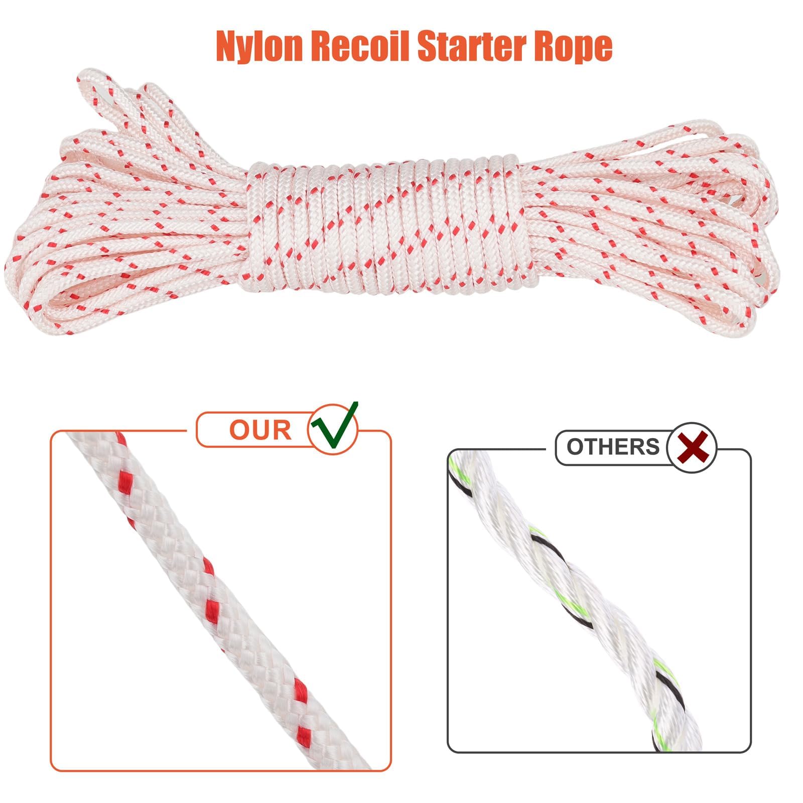 Hipa 10-Meter 3.5MM Lawn Mower Recoil Starter Rope Pull Cord for Craftsman Husqvarna STHIL Sears Poulan Chainsaw Trimmer Edger Brush Cutter Engine Parts - Image 4