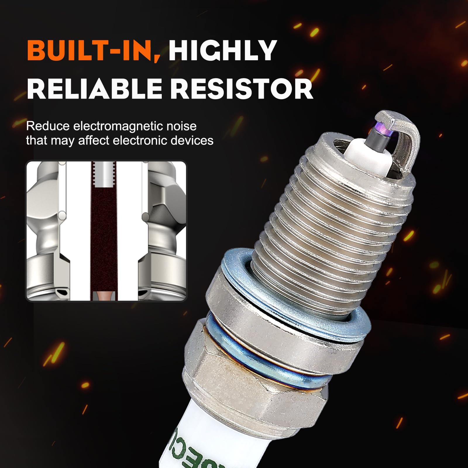 Hipa 10 PACK RC12YC Spark Plug for BS 491055S 491055 491055T 692051 792015 5066 Kohler 12 132 02-S John Deere M78543 M87543 - Image 5