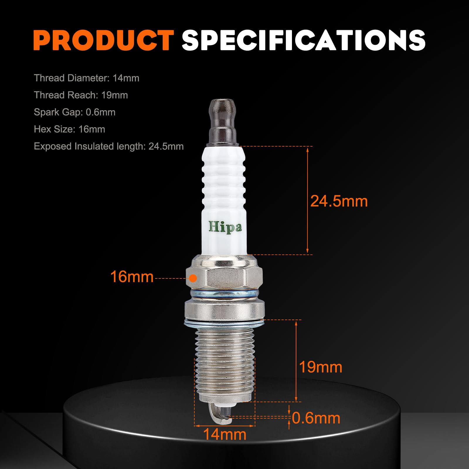 Hipa 10 PACK RC12YC Spark Plug for BS 491055S 491055 491055T 692051 792015 5066 Kohler 12 132 02-S John Deere M78543 M87543 - Image 7