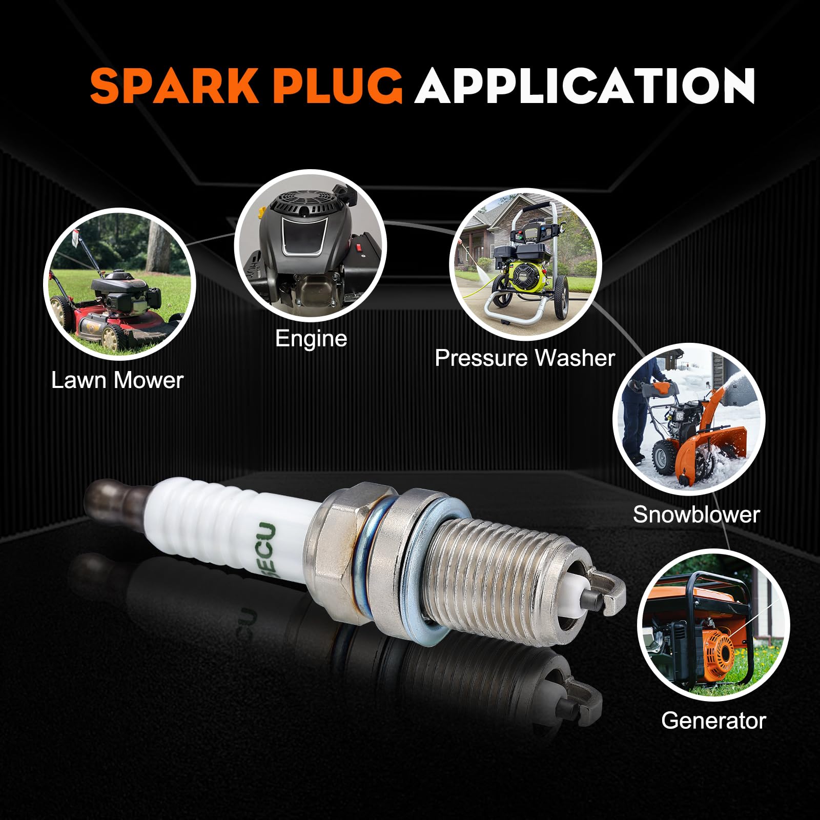 Hipa 10 PACK RC12YC Spark Plug for BS 491055S 491055 491055T 692051 792015 5066 Kohler 12 132 02-S John Deere M78543 M87543 - Image 9