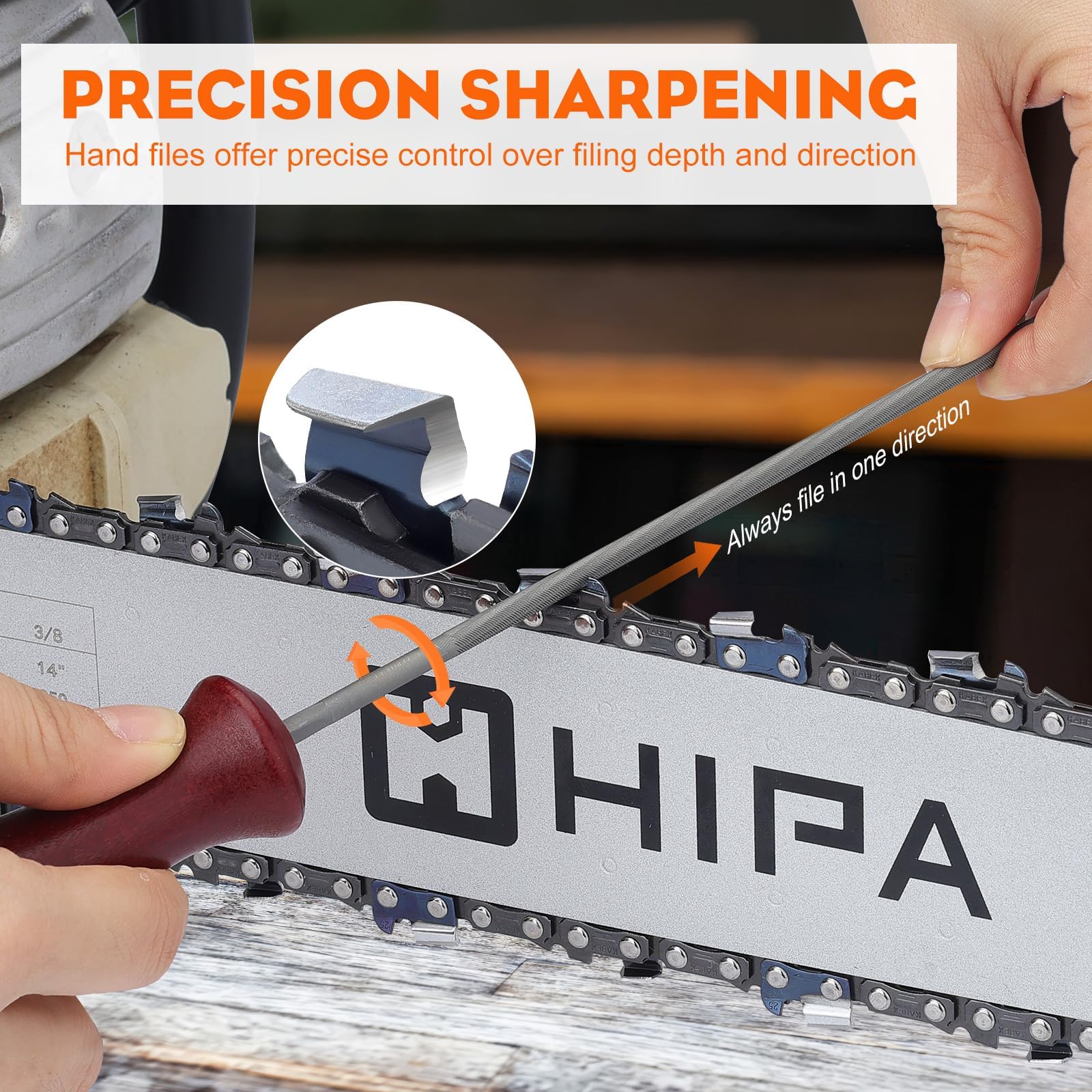 Hipa 11/64" 4.5mm Round Professional Chainsaw Chain File - Image 6