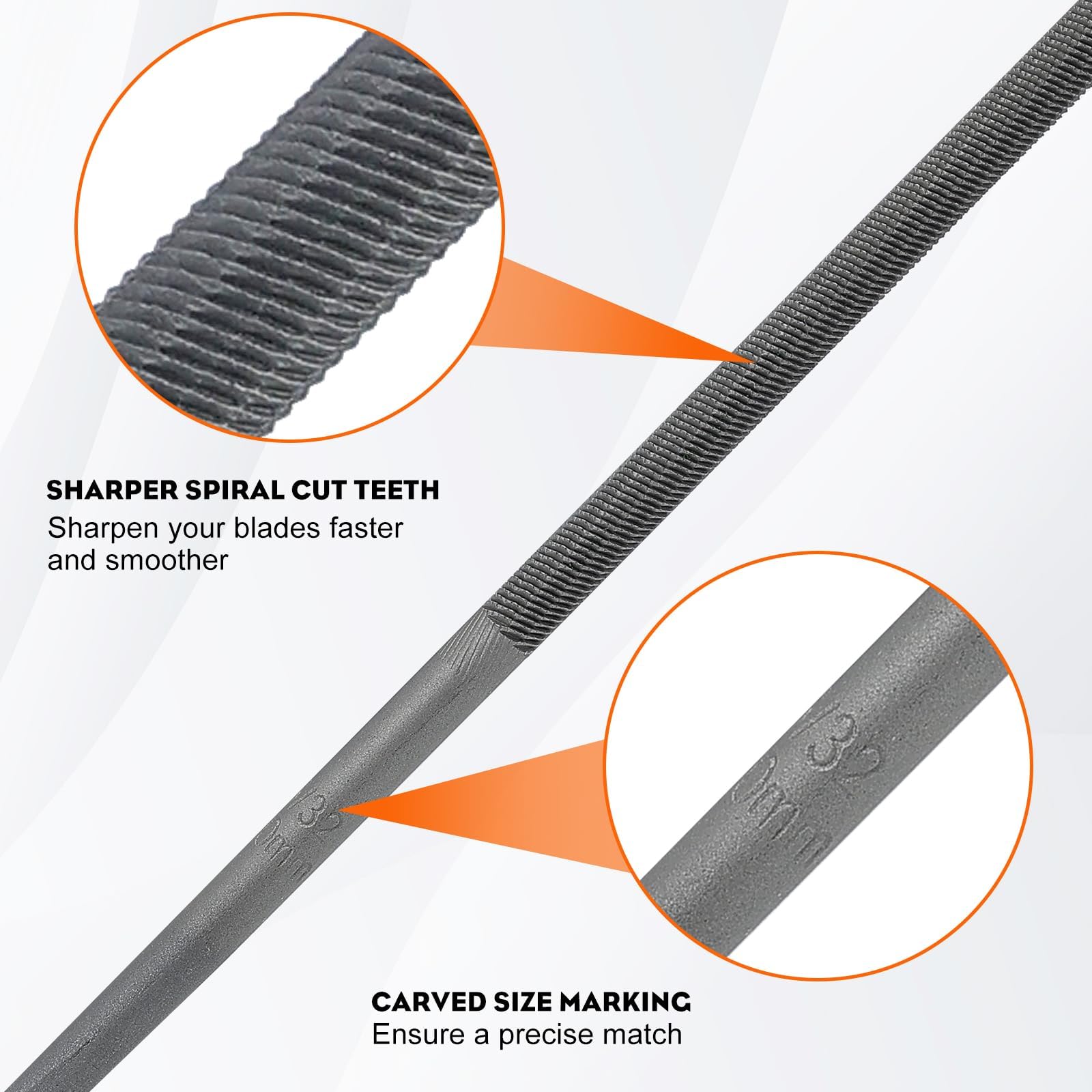 Hipa 11/64" 4.5mm Round Professional Chainsaw Chain File - Image 7