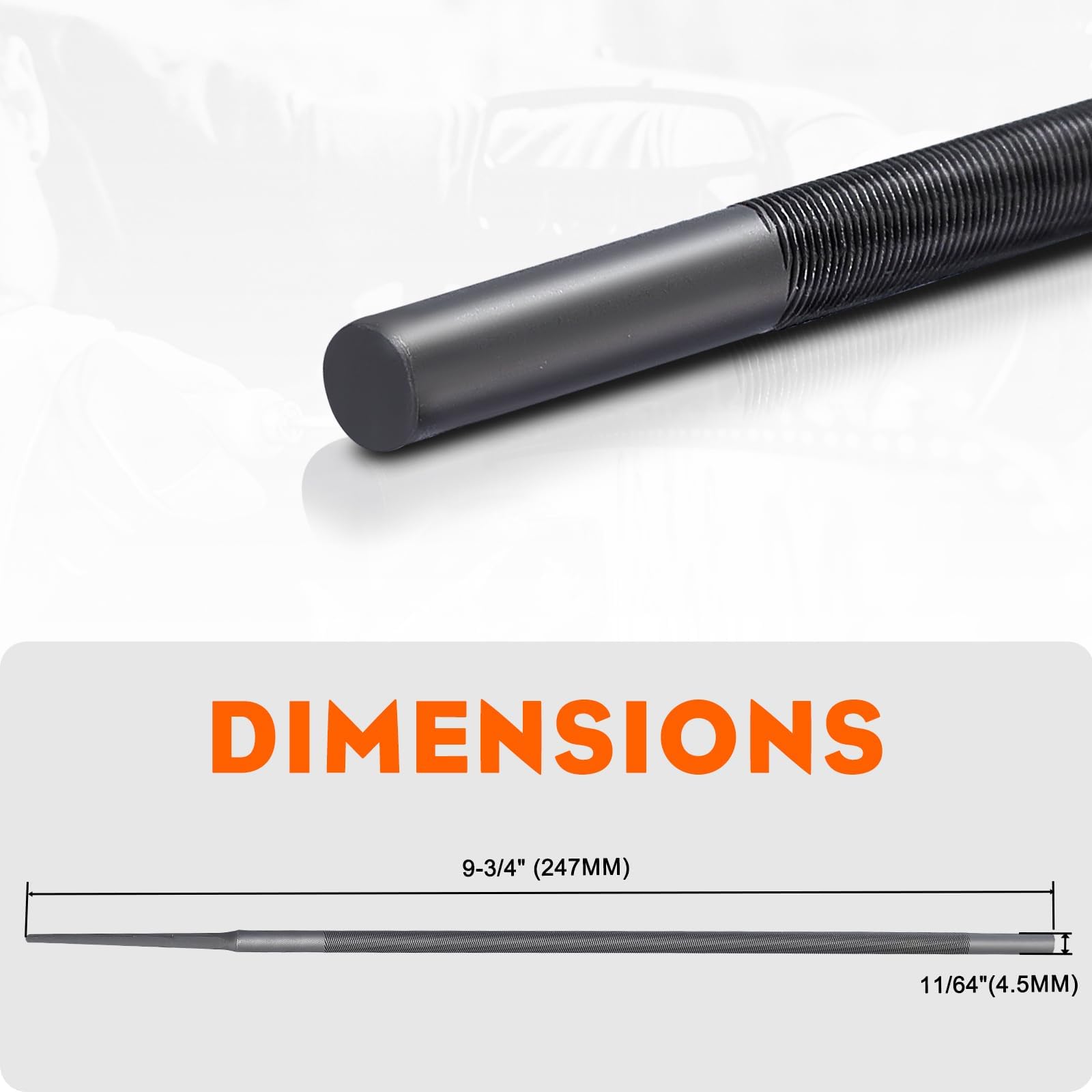 Hipa 11/64" 4.5mm Round Professional Chainsaw Chain File - Image 8