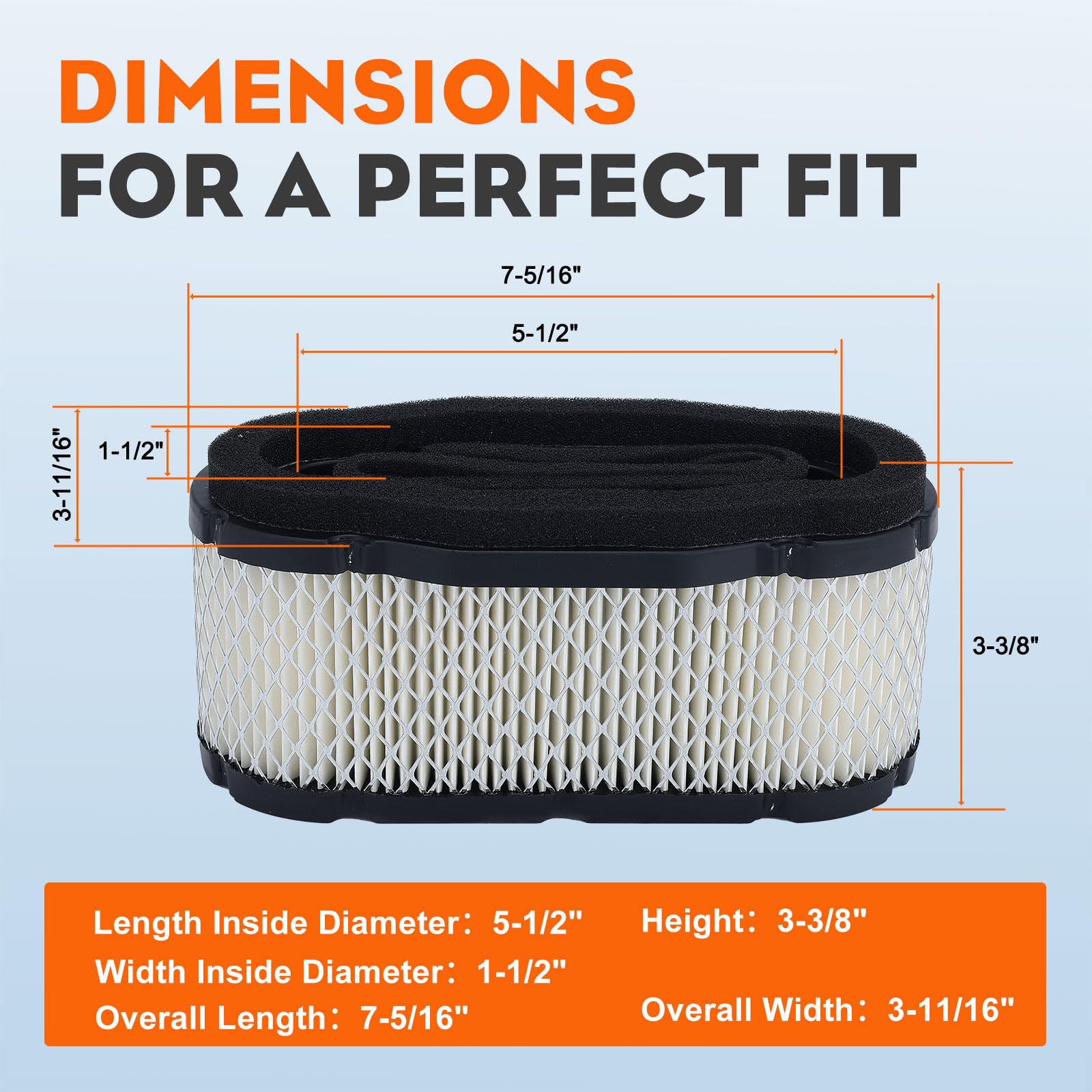 Hipa 11029-7012 Air Filter Tune Up Kit for Kawasaki FH601V FH641V FH661V FH680V FH721V 4 Stroke Engines Replace 11013-7024 11013-7027 with 49065-7010 Oil Filter - Image 4