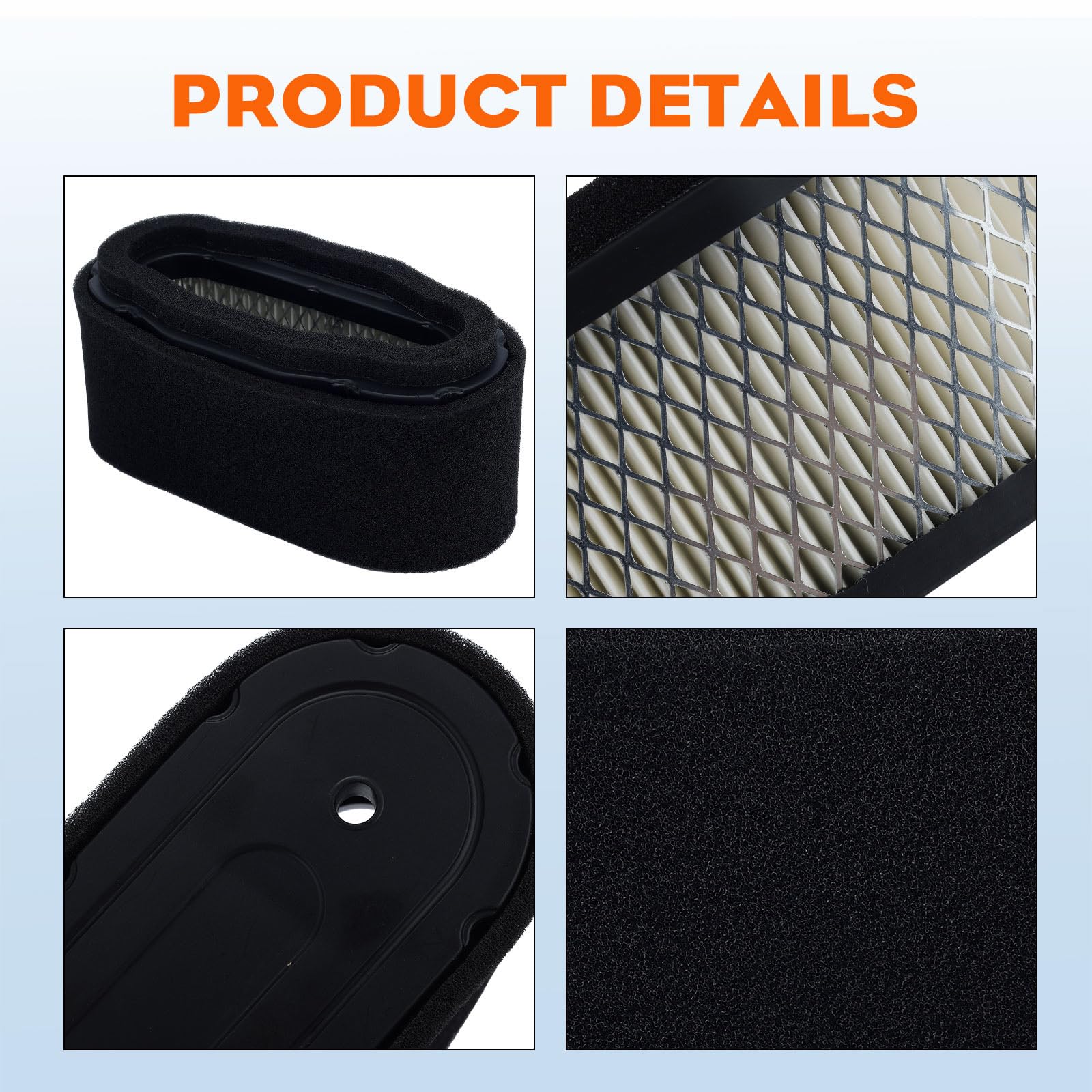 Hipa 11029-7012 Air Filter Tune Up Kit for Kawasaki FH601V FH641V FH661V FH680V FH721V 4 Stroke Engines Replace 11013-7024 11013-7027 with 49065-7010 Oil Filter - Image 5