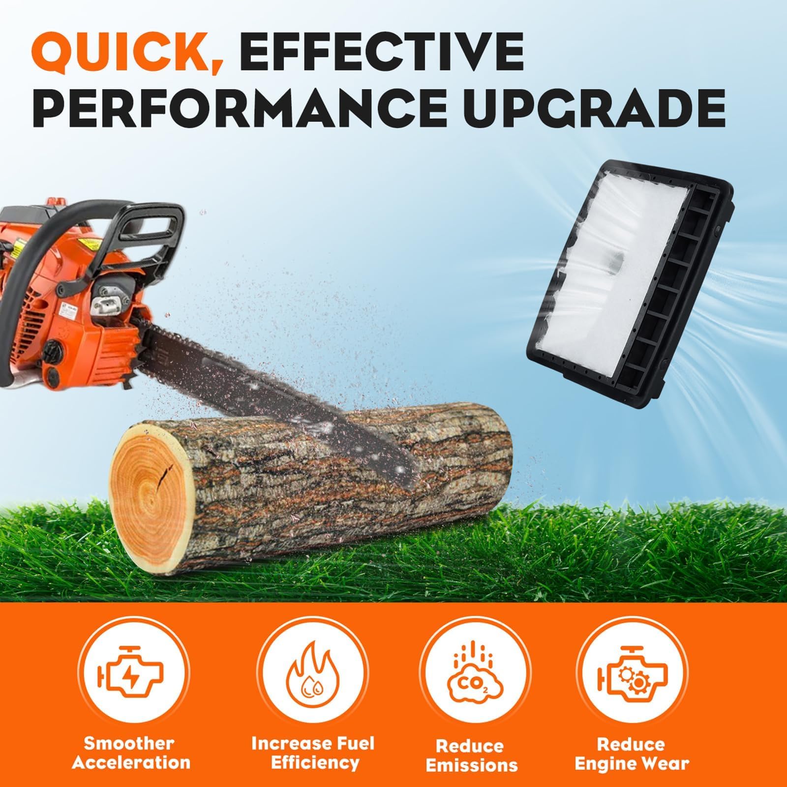 Hipa 13031039132 Air Filter Kit for Echo CS-300 CS-301 CS-305 CS-306 CS-340 CS-341 CS-345 CS-346 CS-3000 CS-3400 CS-3450 Chainsaw 13031039131 Fuel Filter - Image 5