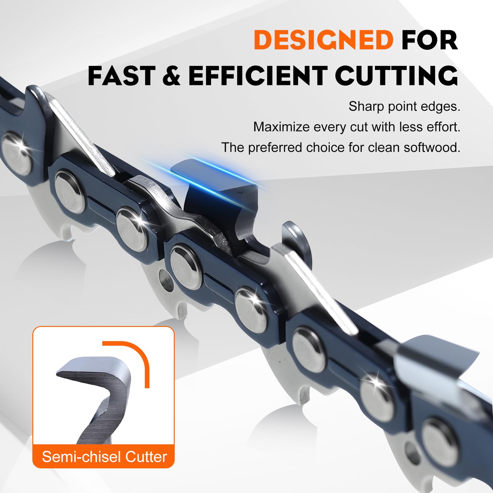 Hipa 18 Inch Chainsaw Chain .325" Pitch .050" Gauge 68 Drive Links Compatible with Sthil 025 MS230 MS250 MS251 Chainsaw Replaces 23RM3 68 Oregon 20LGX068G 2 PACK - Image 3