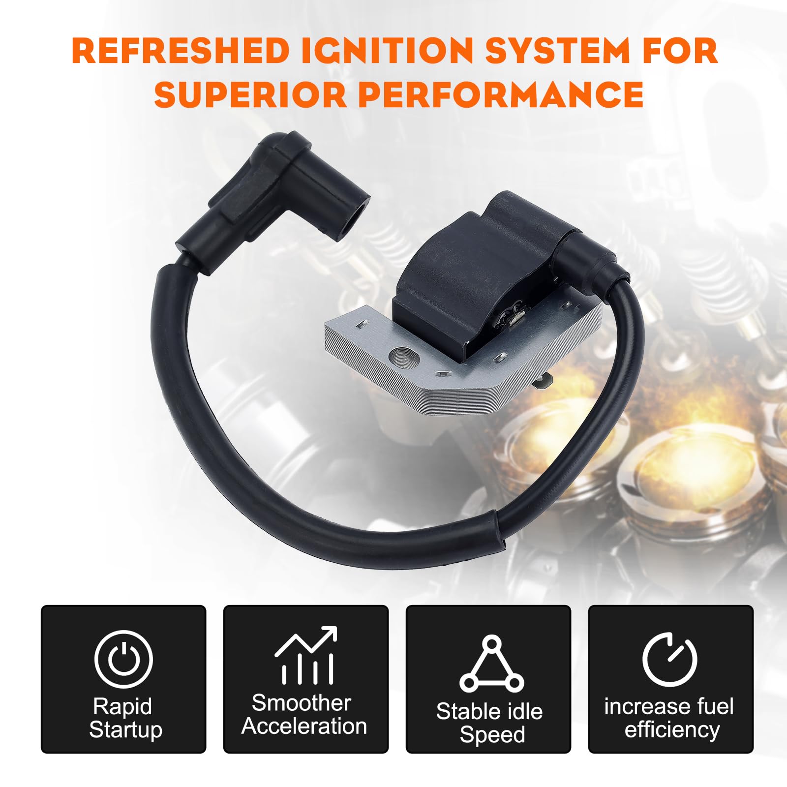 HIPA 21171-7034 Ignition Coil Compatible with Kawasaki FH381V FH430V FH480V FH500V FH531 FH541V FH580V FH601V FH601D FH641V FH641D FH680V FH680D FH721V FH721D - Image 3