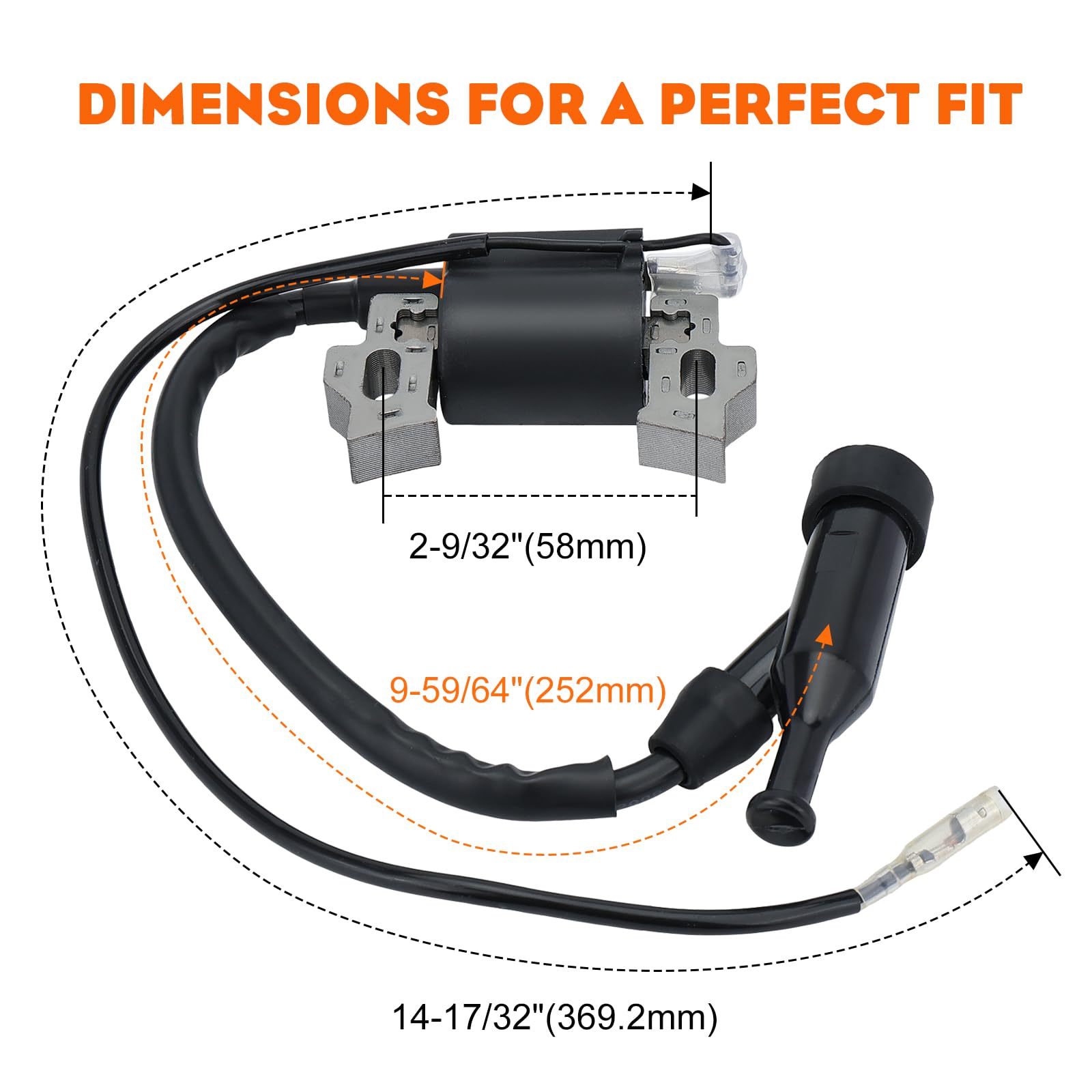 Hipa 212 Ignition Coil for Predator 212CC 224CC Honda GX160 GX120 GX140 GX200 5.5hp 6.5hp Coleman BT200X CT200U CT200U-EX 196CC Engine Replaces 30500-ZE1-073 - Image 6
