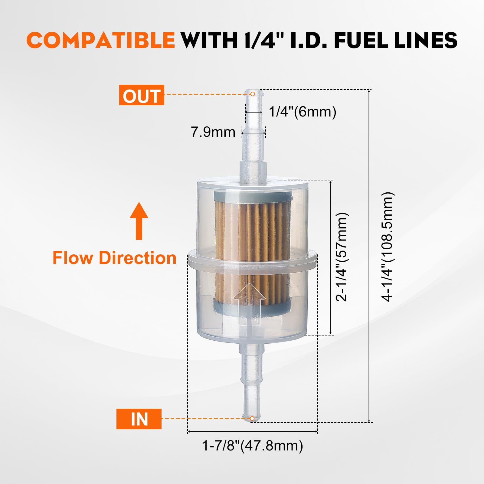 HIPA 24 050 13-S Fuel Filter 15 Micron for Kohler CH20S - CH25S, CH670S CH730S - CH750S LH640S LH685S LH690S LH750S LH755S, SV720S to SV740S 2Pack - Image 7