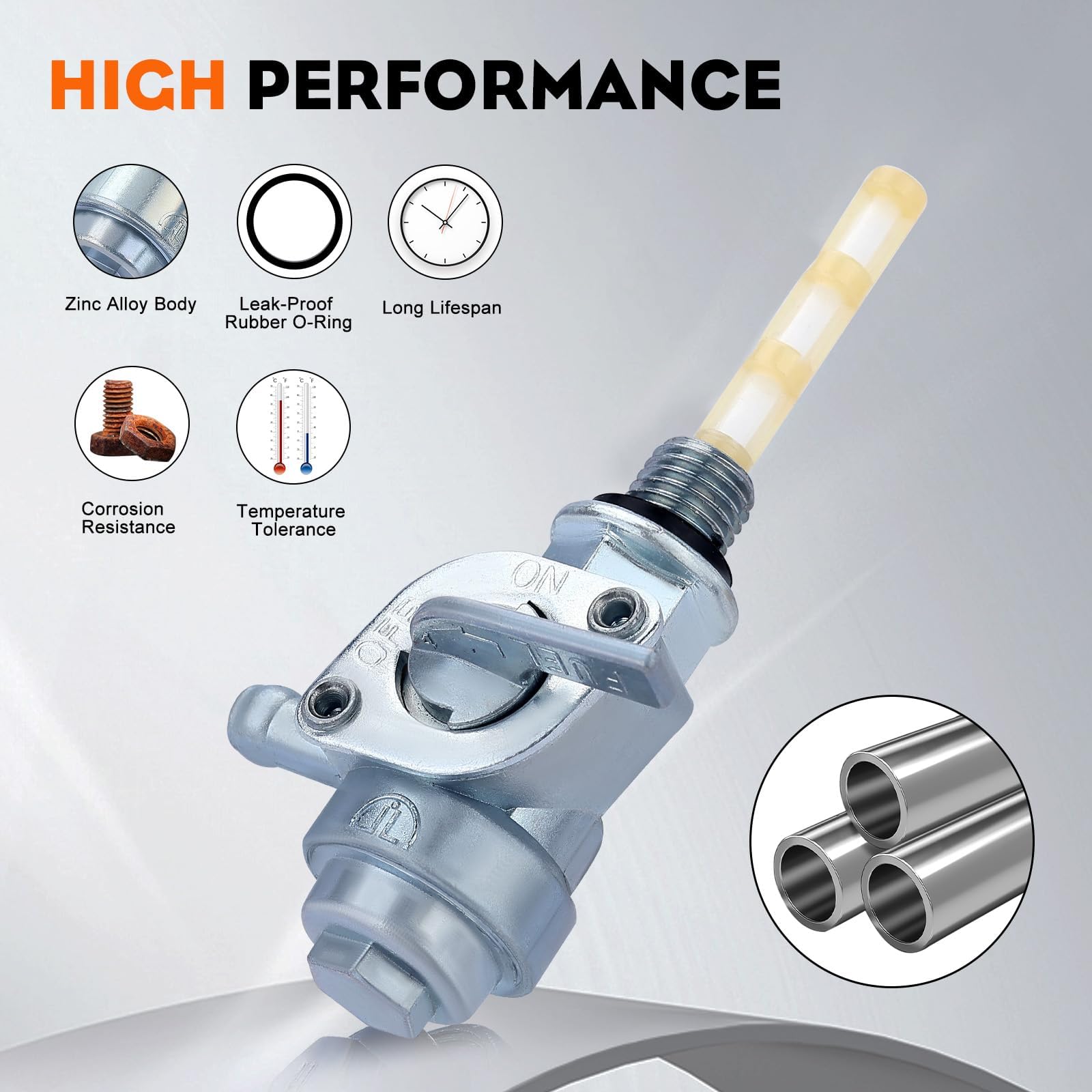 Hipa 28-1783-V Fuel Tank Shut off Valve Switch Petcock for Generator Engine Fuel Tank Tap 1/4" Hose Champion Power Equipment 3000 3500 4000 Watts 6.5HP 7HP 168F 163CC 196CC 208CC 212CC - Image 3