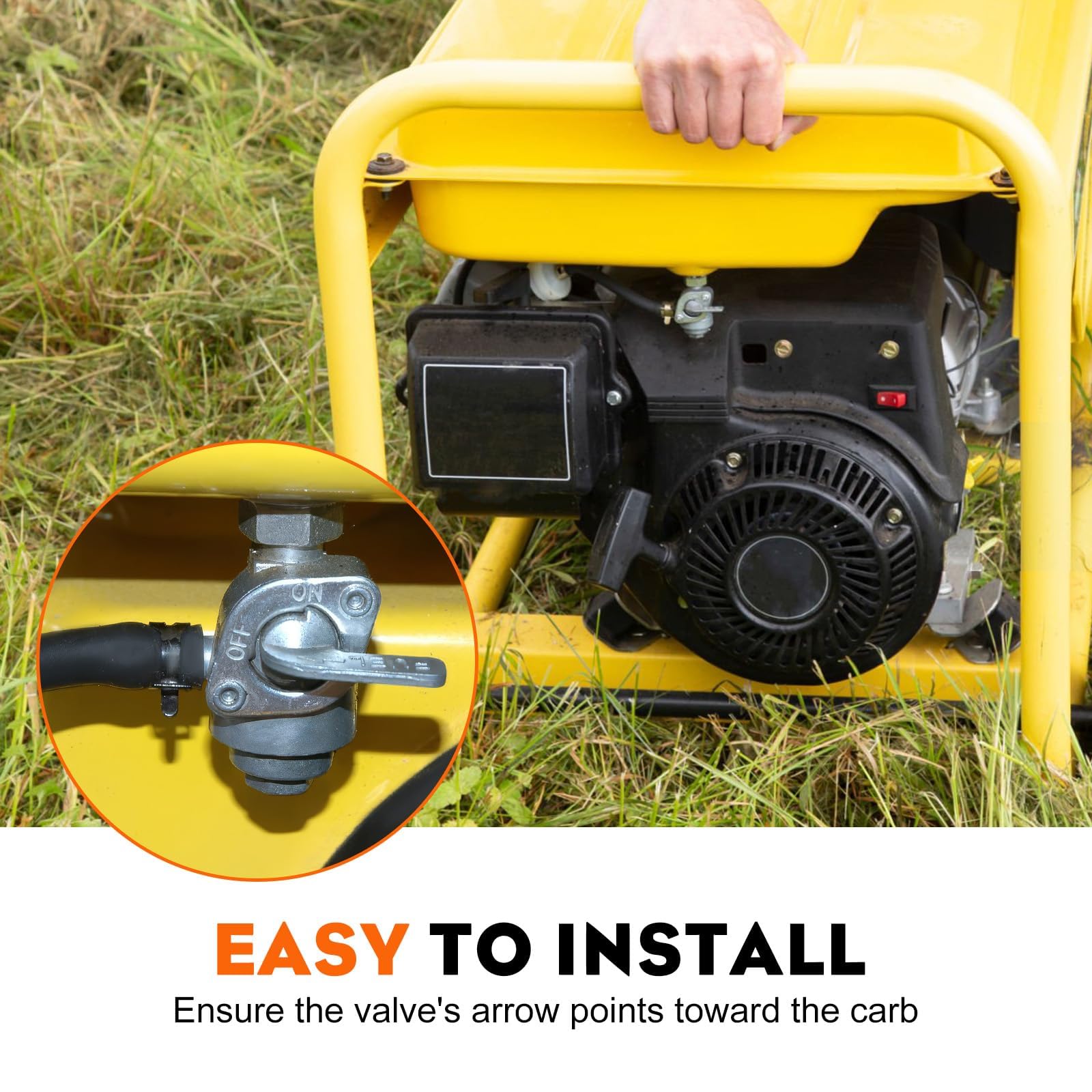 Hipa 28-1783-V Fuel Tank Shut off Valve Switch Petcock for Generator Engine Fuel Tank Tap 1/4" Hose Champion Power Equipment 3000 3500 4000 Watts 6.5HP 7HP 168F 163CC 196CC 208CC 212CC - Image 7