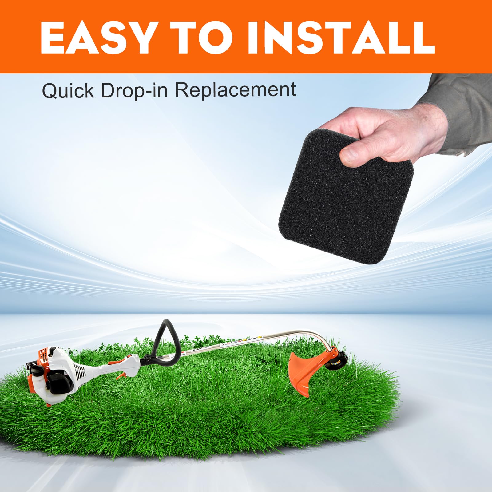 Hipa 2Pack FS85 FS80 Air Filter Cleaner for Sthil FS 80 BG72 BG75 FS80R FS75 HS80 FS 85 HS85 HS75 Trimmer Weedeater BrushCutter Replace 4137-124-1500 4137-124-2800 Air Filter Pre Filter - Image 5