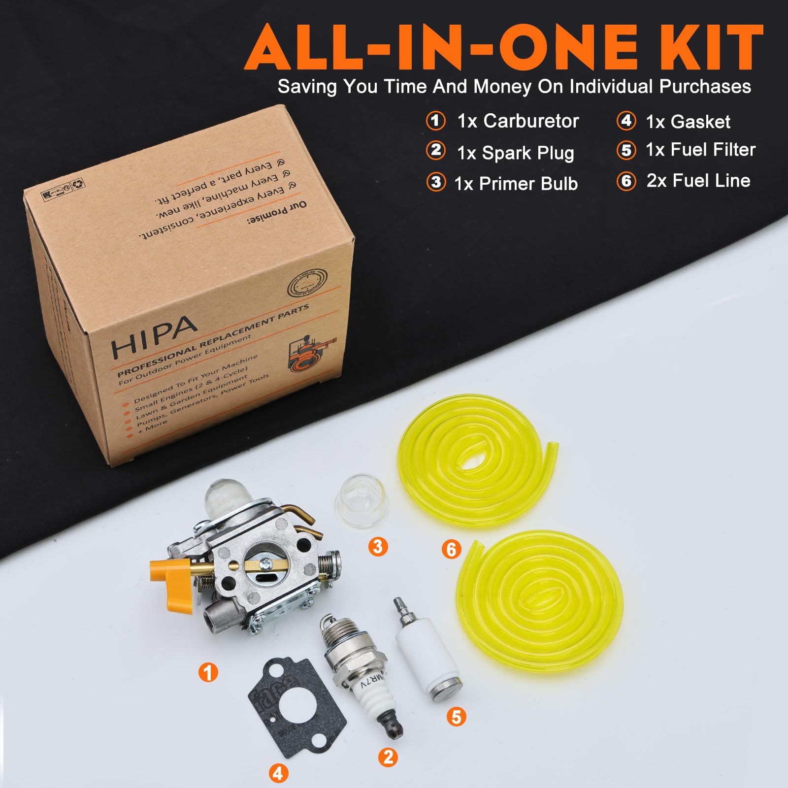 Hipa 308054043 CS26 SS26 Carburetor for Ryobi Homelite SS30 CS30 EX26 BC30 26cc TP30 SX135 25cc RY09050 TP26 30cc Trimmer Leaf Blower Replace 308054013 309368003 308054077 308054003 C1U-H60 - Image 5