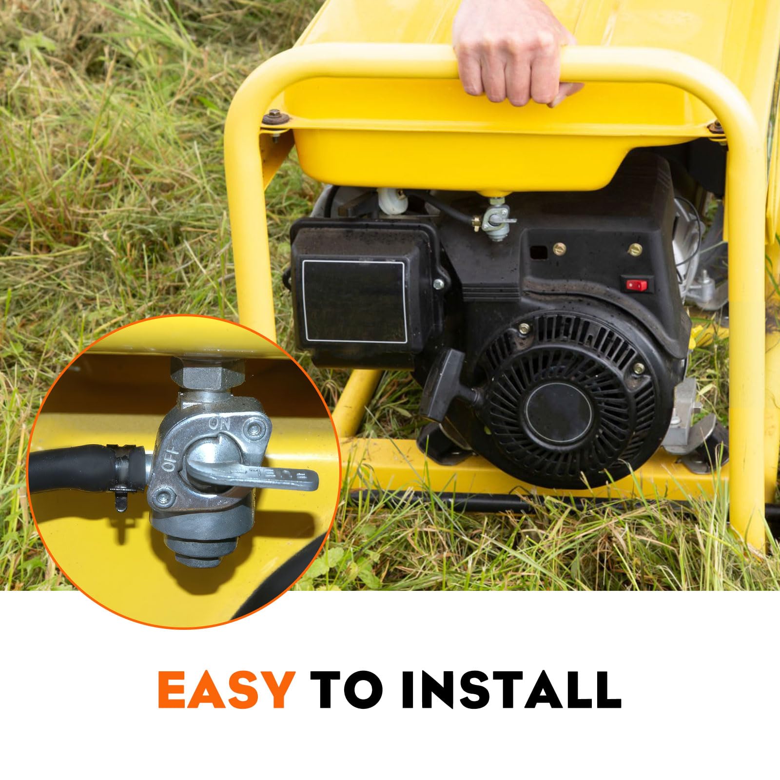 Hipa 310573GS Fuel Valve M10*1.25 Petcock Fuel Tank Shut Off Valve Replace for Brigs Straton 189133GS Generator Fuel Valve - Image 4