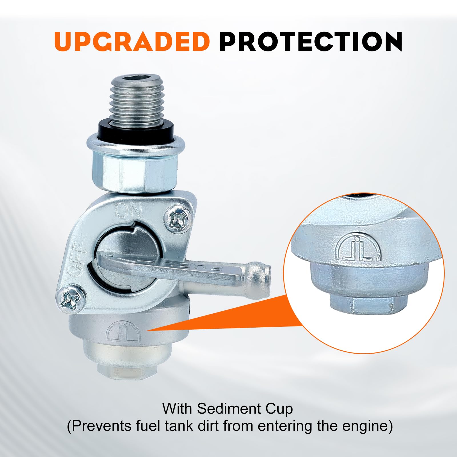 Hipa 310573GS Fuel Valve M10*1.25 Petcock Fuel Tank Shut Off Valve Replace for Brigs Straton 189133GS Generator Fuel Valve - Image 8