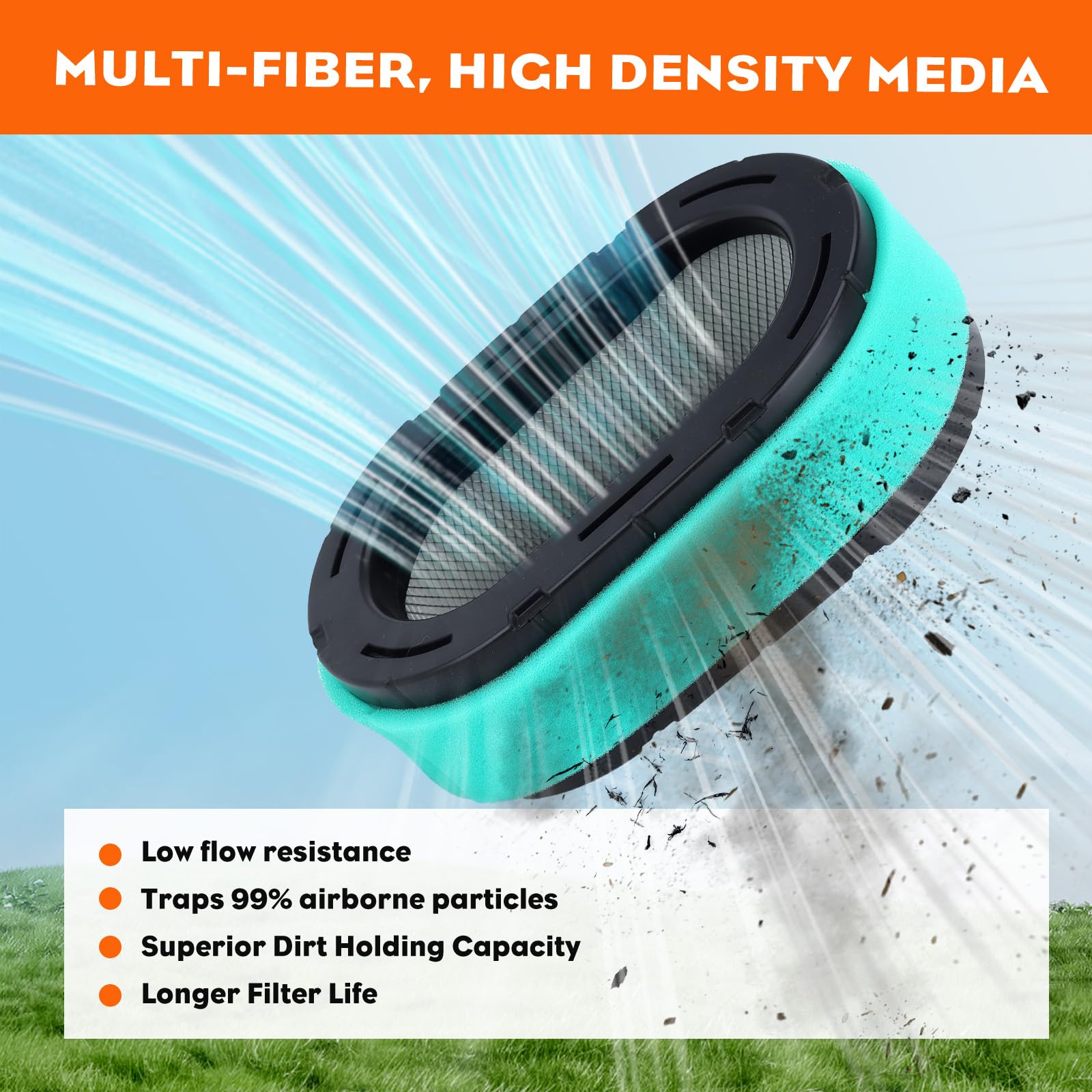 Hipa 32 083 09-S Air Filter Compatible with Cub Cadet XT1 XT2 ZT1 Zero Turn Mower with Kohler 7000 series KT715 KT725 KT730 KT735 KT740 KT745 19HP-26HP Engine Replace 490-200-k054 - Image 3