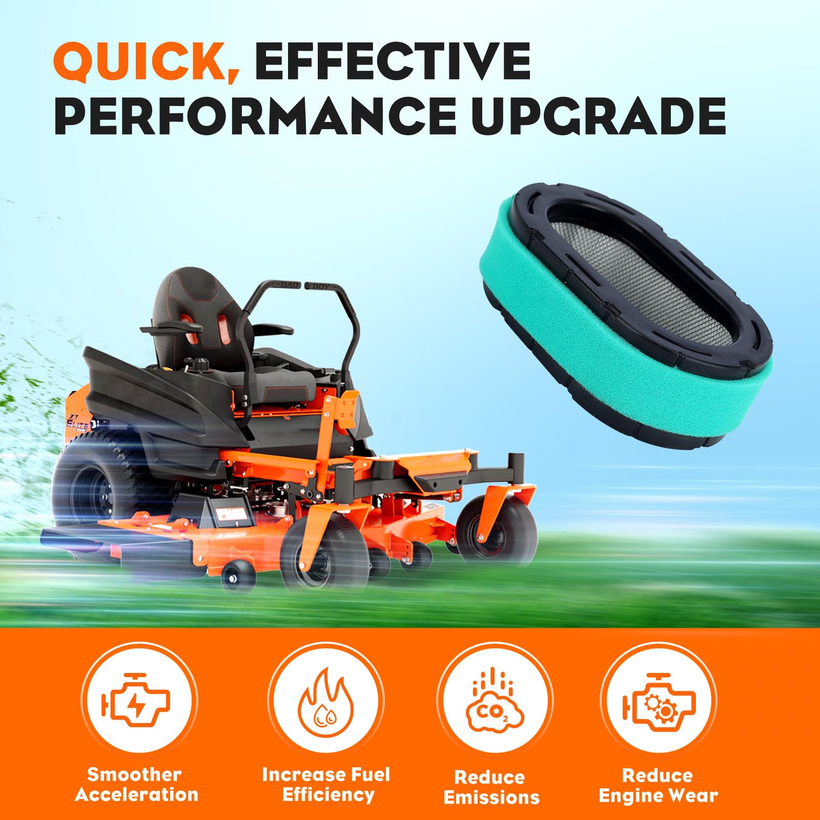 Hipa 32 083 09-S Air Filter Compatible with Cub Cadet XT1 XT2 ZT1 Zero Turn Mower with Kohler 7000 series KT715 KT725 KT730 KT735 KT740 KT745 19HP-26HP Engine Replace 490-200-k054 - Image 4