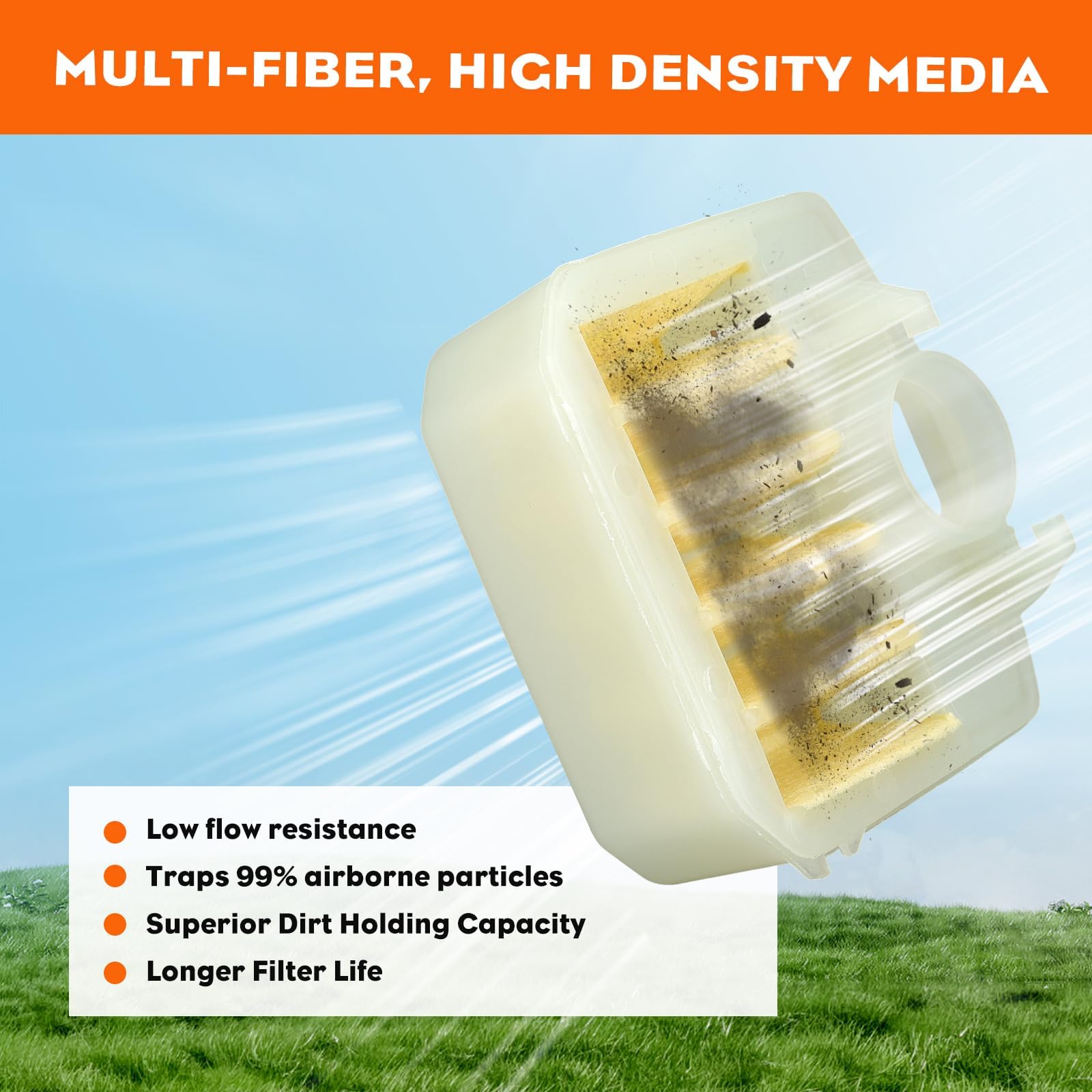 Hipa 350 Chainsaw Air Fuel Filter Line Kit for Hus-qvarna 340 345 346XP 350 351 353 Chainsaw Model Parts Air Filter Replace 5370240-03 with Spark Plug - Image 5