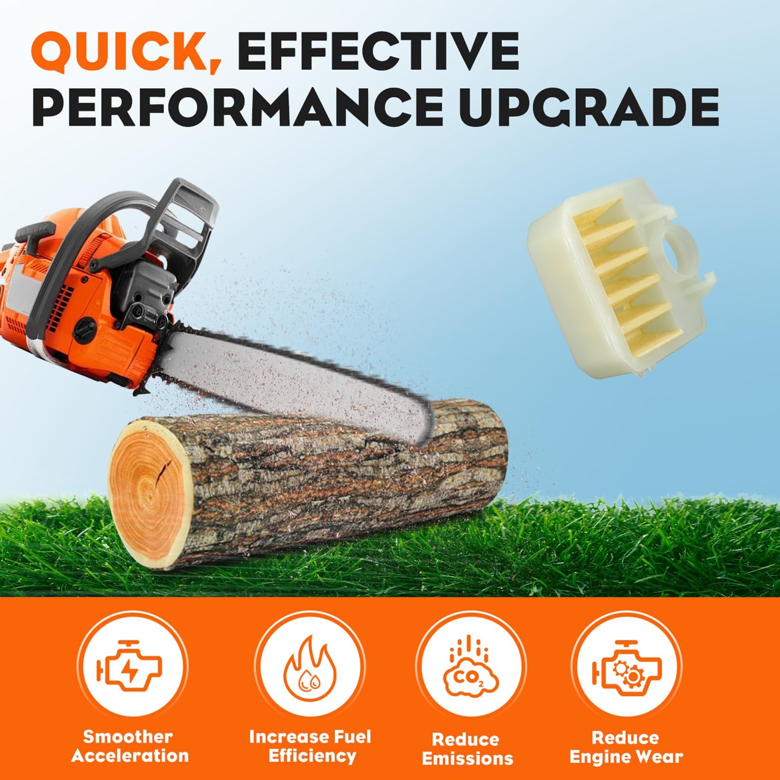 Hipa 350 Chainsaw Air Fuel Filter Line Kit for Hus-qvarna 340 345 346XP 350 351 353 Chainsaw Model Parts Air Filter Replace 5370240-03 with Spark Plug - Image 6