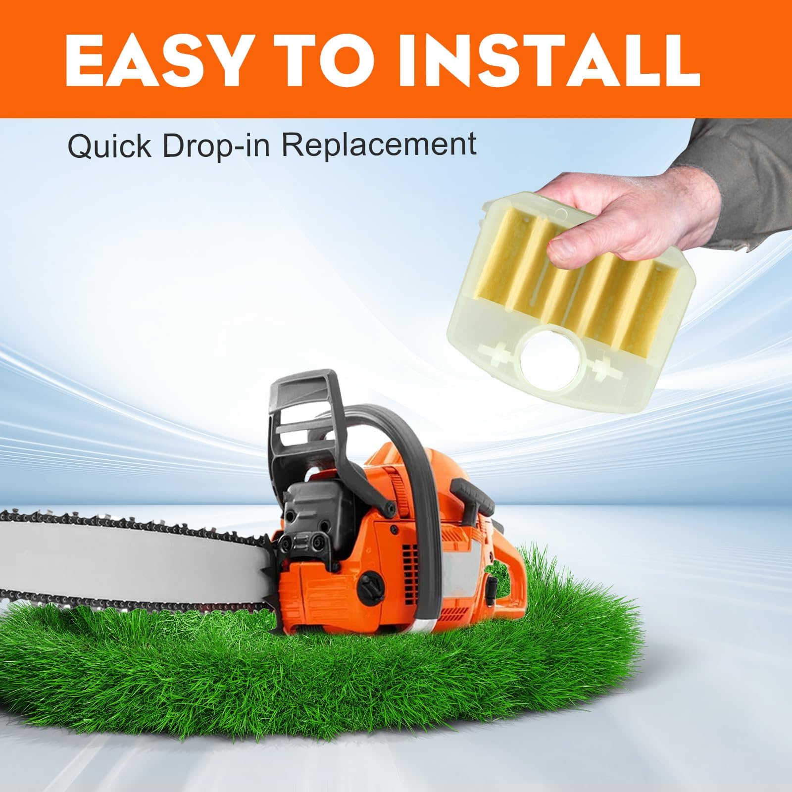 Hipa 350 Chainsaw Air Fuel Filter Line Kit for Hus-qvarna 340 345 346XP 350 351 353 Chainsaw Model Parts Air Filter Replace 5370240-03 with Spark Plug - Image 7