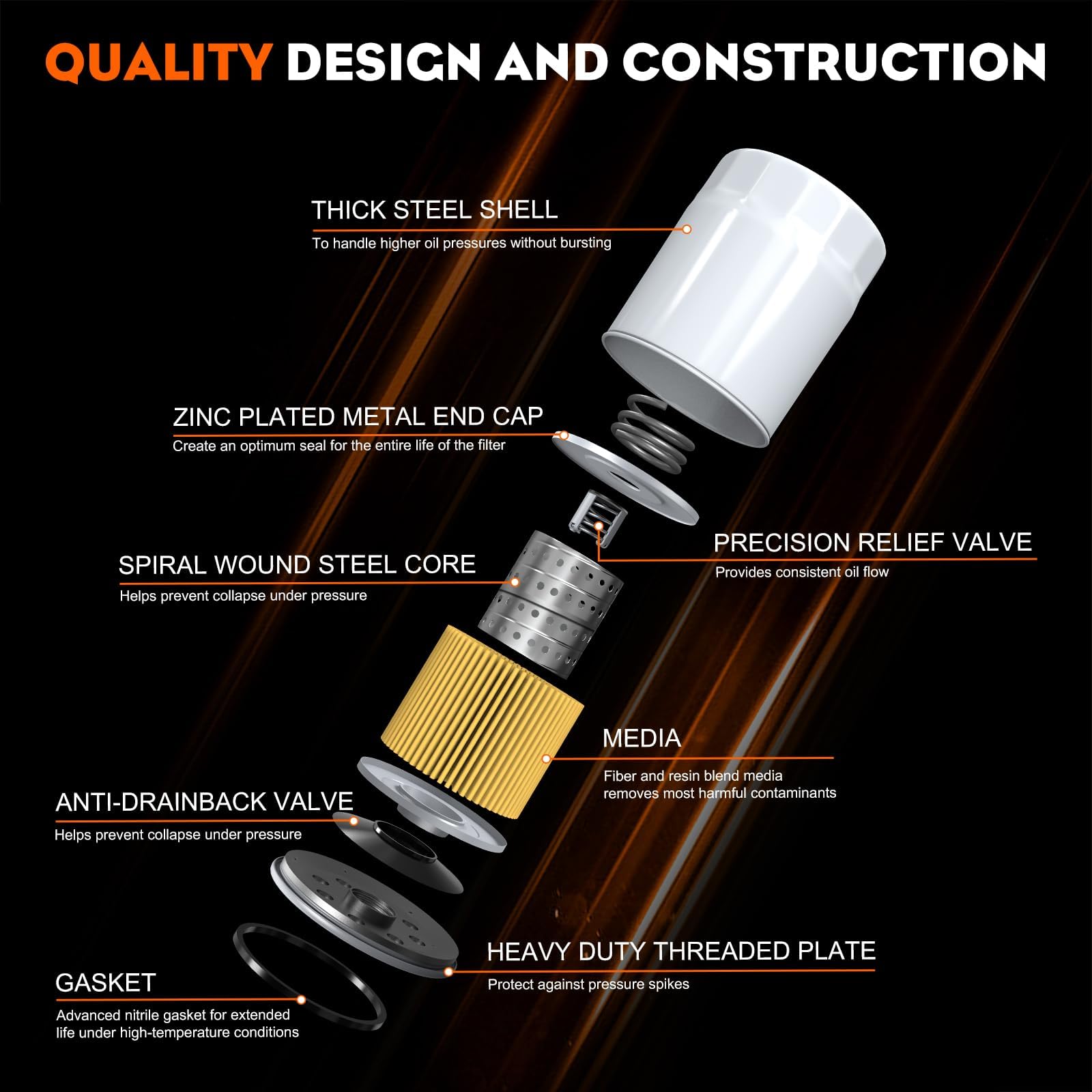 Hipa 49065-7007 Oil Filter Replace for Kawasaki 492932S 696854 49065-0721 FR600V FR691V FR651V FR730V FS730V FS651V FS600V FR541V FX600V FX730V FS481V 4 Cycle Engine 691035 Fuel Filter (Pack of 2) - Image 3