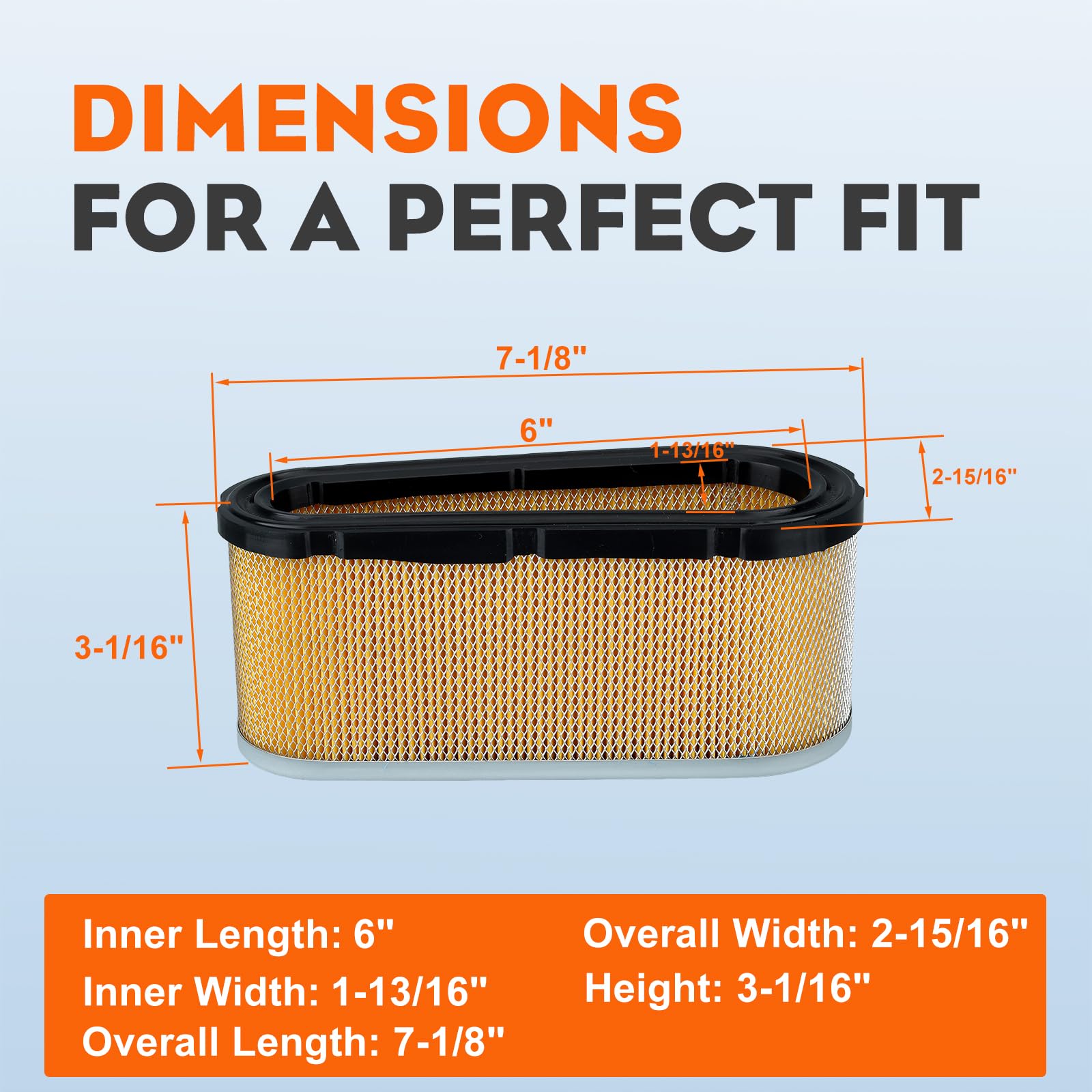 HIPA 2 Pack 496894 493909 Air Filter for brigs straton 496894S 496894 5053B 5053D 5053K with 272403S 272403 4142 Pre Filter, Fits John Deree 12.5-17 HP Craftsman 24151 Lawn Mower Air Cleaner - Image 4