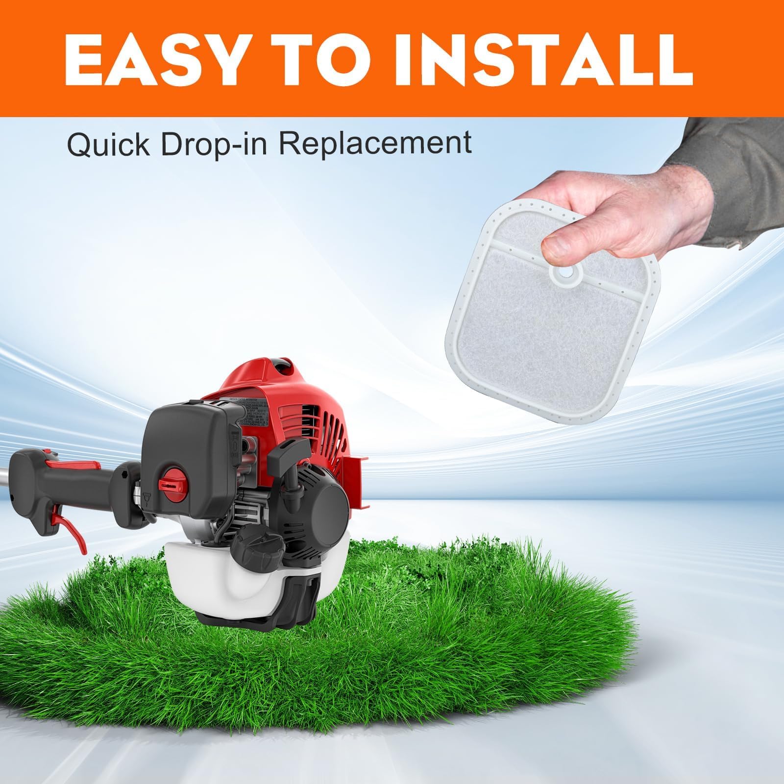 Hipa 528074701 BCZ2660TS Air Filter for RedMax BCZ230TS BCZ3060TS HTZ2460 BCZ2460S BCZ2650S BCZ3050S CHTZ2460 BCZ2450S Red Max Trimmer Brushcutter Replace 587930701 with Spark Plug Primer Bulb - Image 8