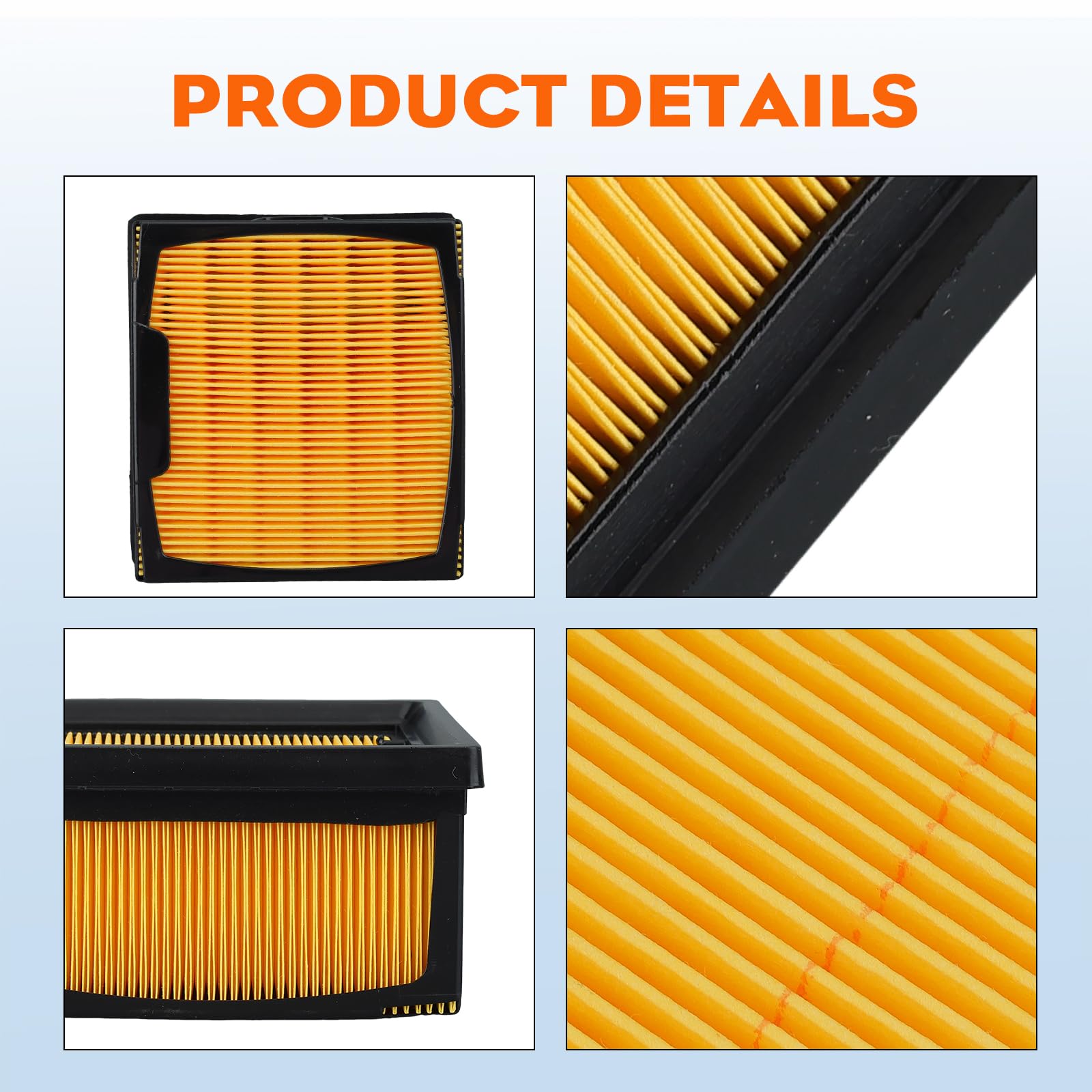 Pack of 6, K760 K770 Air Filter for Husqvana K770 Parts Concrete Saws Power Cutter Replaces 574362301 574362302 525470601 525470602 - Image 8