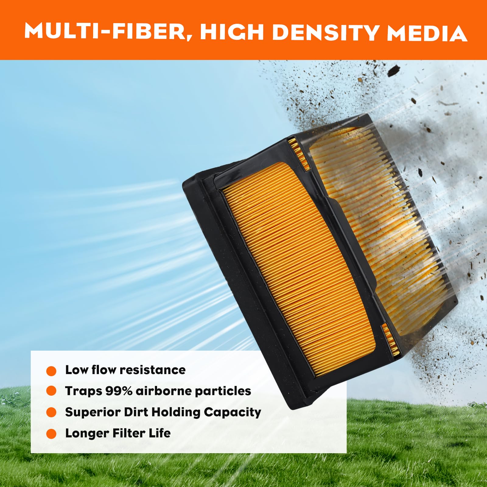 Pack of 6, K760 K770 Air Filter for Husqvana K770 Parts Concrete Saws Power Cutter Replaces 574362301 574362302 525470601 525470602 - Image 4