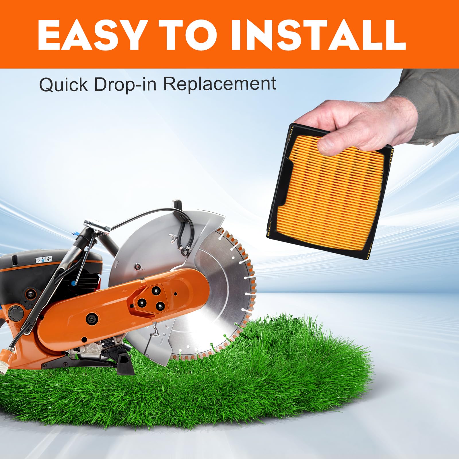 Pack of 6, K760 K770 Air Filter for Husqvana K770 Parts Concrete Saws Power Cutter Replaces 574362301 574362302 525470601 525470602 - Image 6