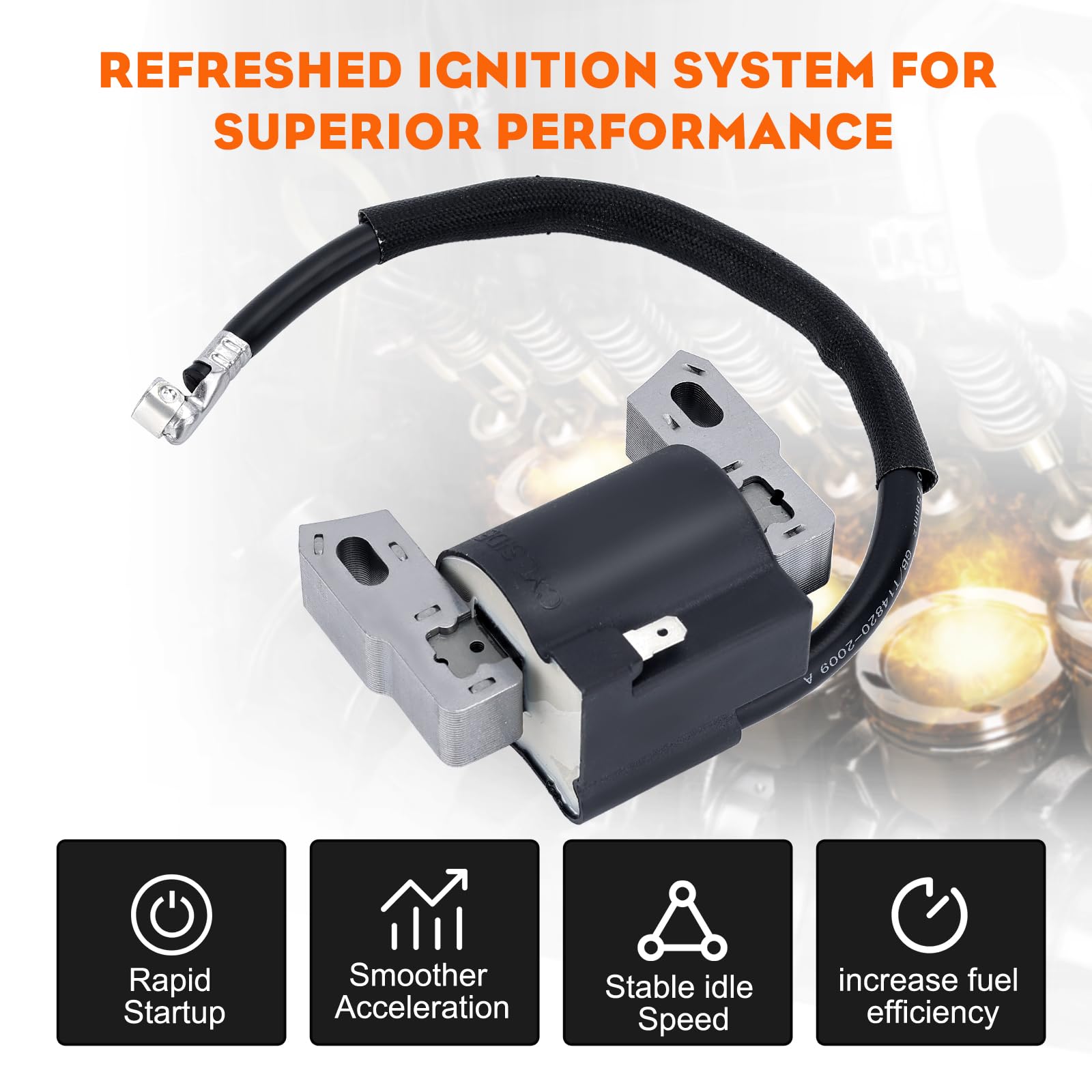 HIPA 590454 Ignition Coil Compatible with Brigg Stratt 799381 790817 692605 802574 Magneto Armature - Image 3