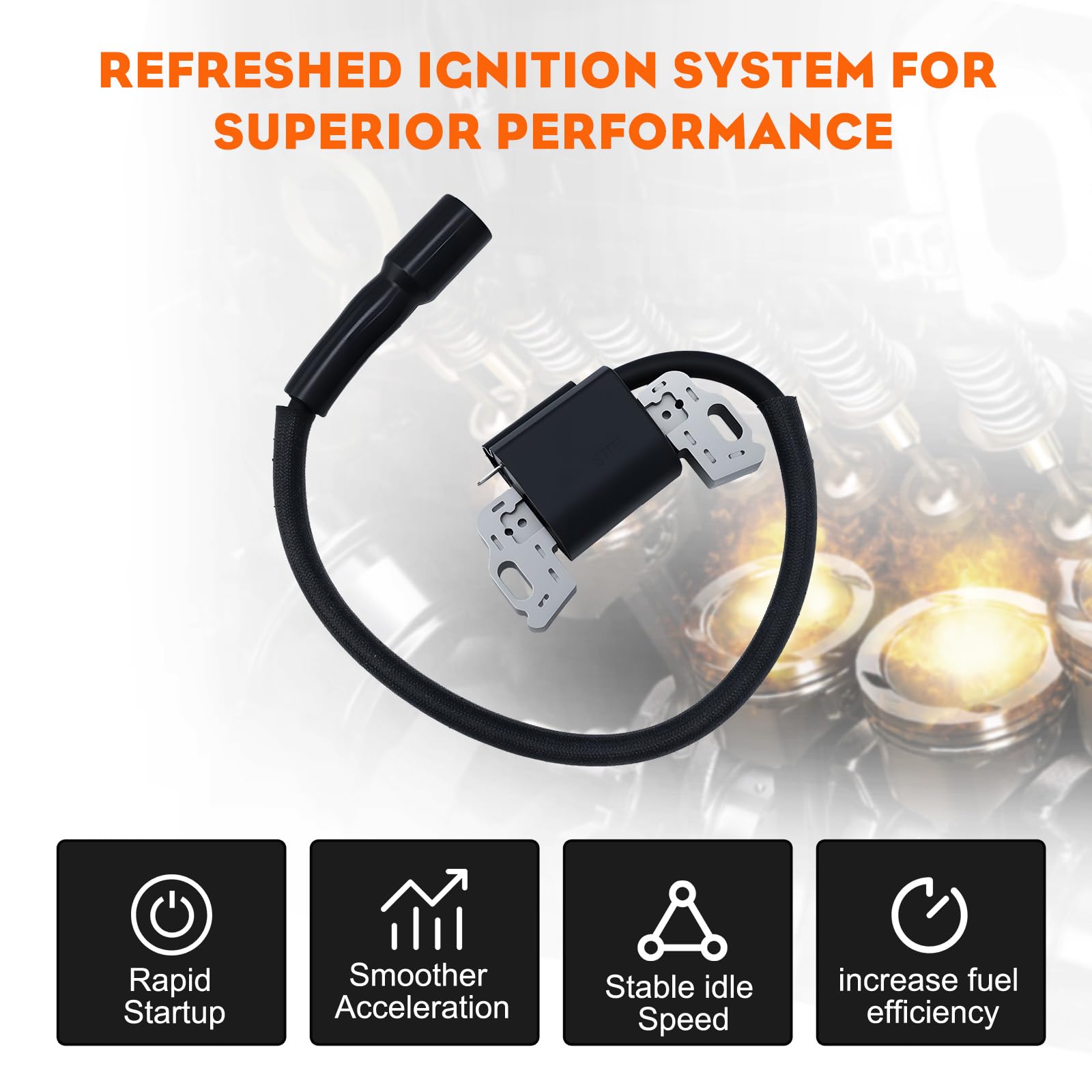 Hipa 594626 Armature Magneto Ignition Coil for BS 594456 with 491055 Spark Plug - Image 3