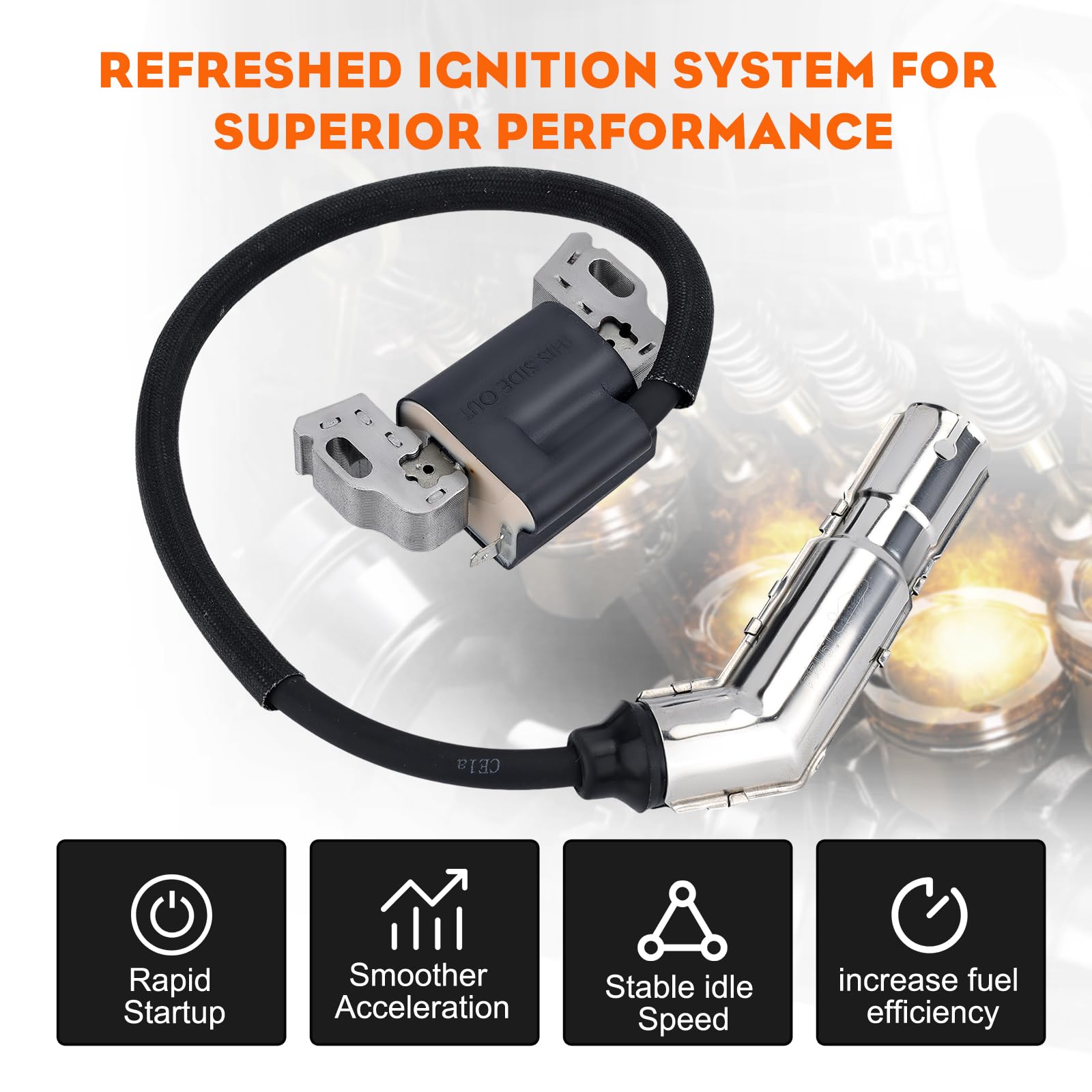 HIPA 595304 Ignition Coil Magneto Armature for Brigg Stratt 799650 592841 795315 495859 - Image 3