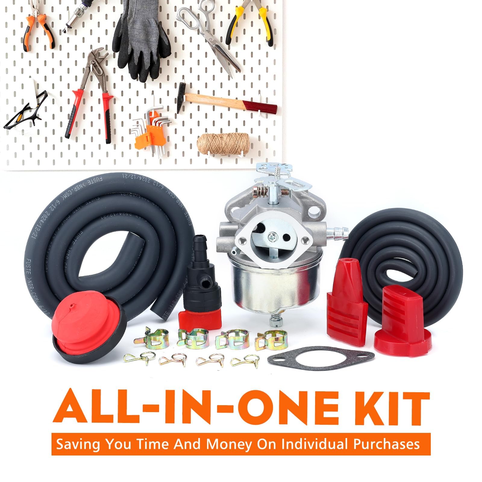 Hipa 632370A Carburetor Tune Up Kit for Tecumesh HM100 HMSK90 HMSK100 Snow Blower Thrower Models Replace 632110 632370 Snowblower Carburetor - Image 3