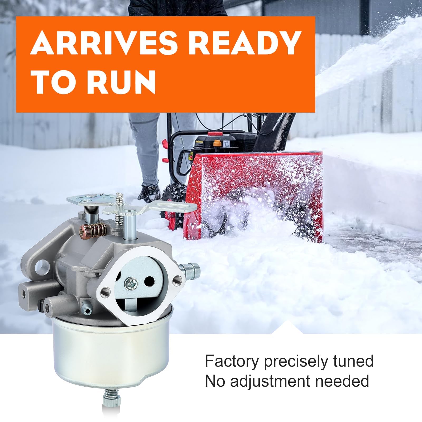 Hipa 632370A Carburetor Tune Up Kit for Tecumesh HM100 HMSK90 HMSK100 Snow Blower Thrower Models Replace 632110 632370 Snowblower Carburetor - Image 6