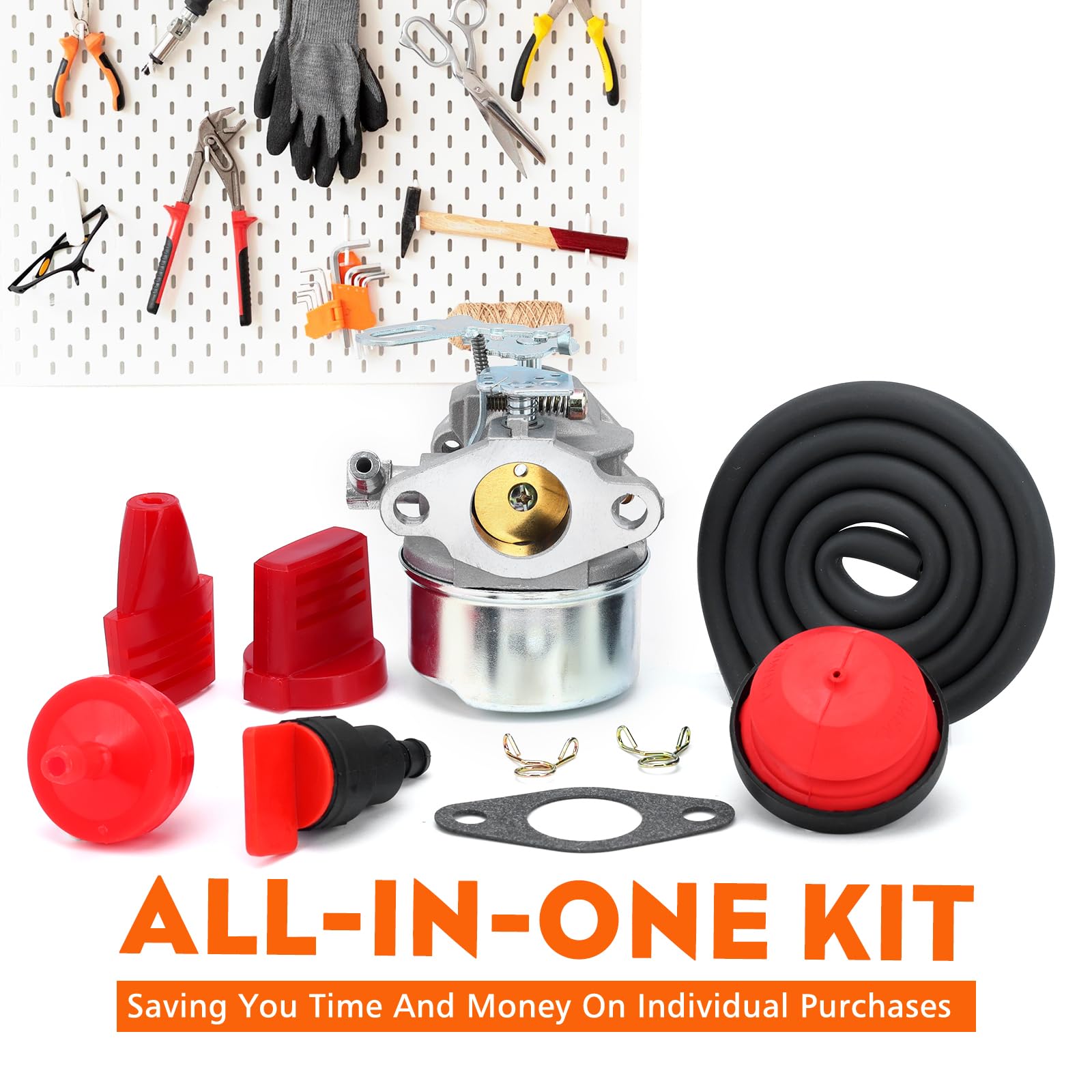 Hipa 640084B 632107A Carburetor Tune Up Kit for Tecumesh 632107 640084A 640084 To-ro 521 524 HSSK40 HSSK50 HS50 HSSK55 LH195SA 4HP 5HP 6HP Snow Blower Engine Models with Control Knob - Image 3