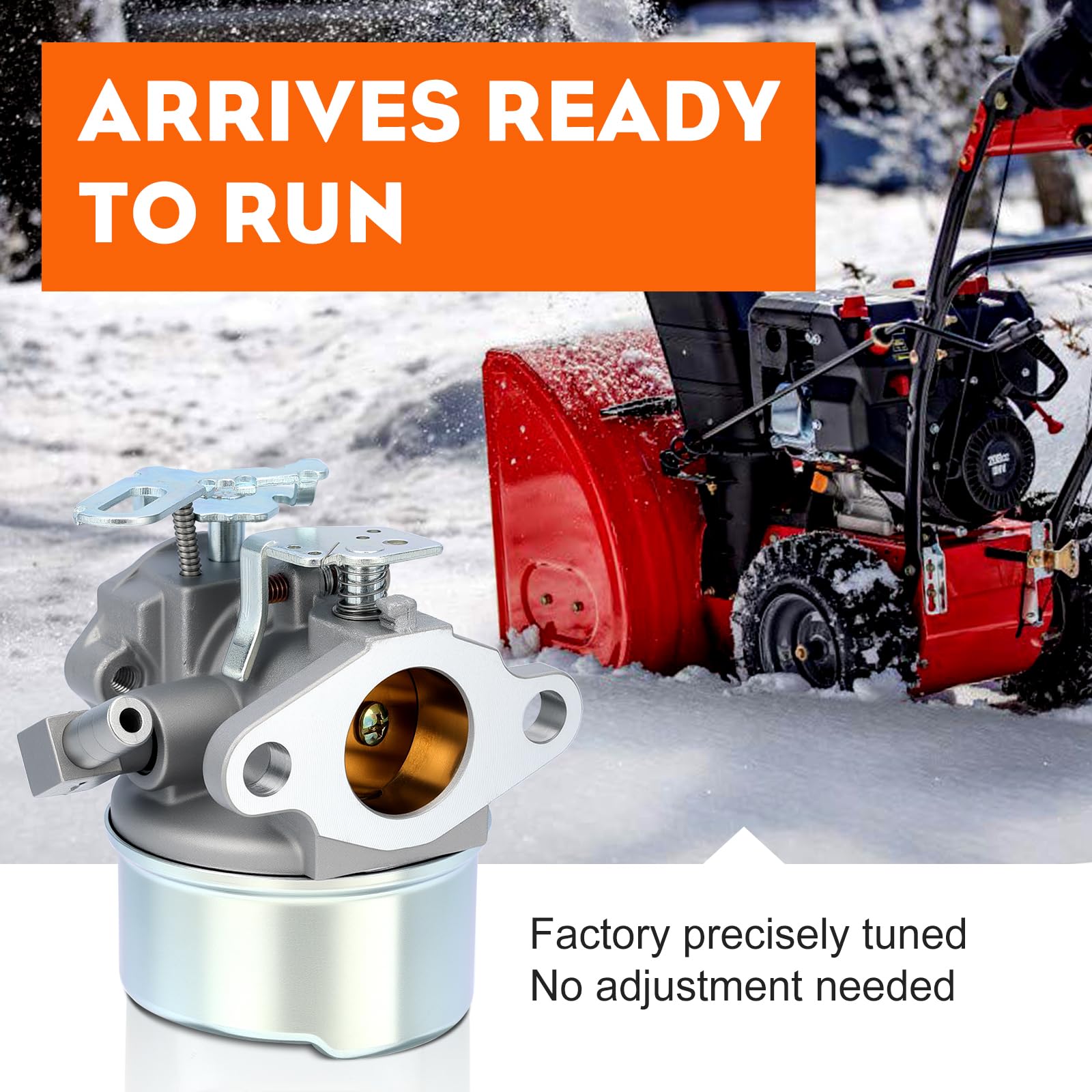 Hipa 640084B 632107A Carburetor Tune Up Kit for Tecumesh 632107 640084A 640084 To-ro 521 524 HSSK40 HSSK50 HS50 HSSK55 LH195SA 4HP 5HP 6HP Snow Blower Engine Models with Control Knob - Image 4