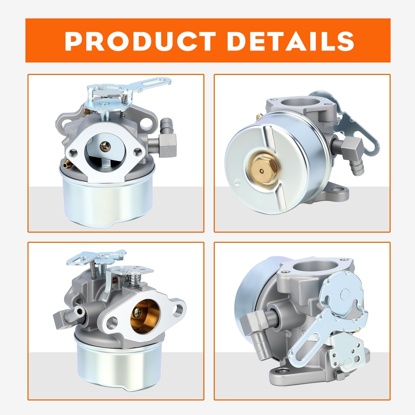 Hipa 640084B 632107A Carburetor Tune Up Kit for Tecumesh 632107 640084A 640084 To-ro 521 524 HSSK40 HSSK50 HS50 HSSK55 LH195SA 4HP 5HP 6HP Snow Blower Engine Models with Control Knob - Image 7