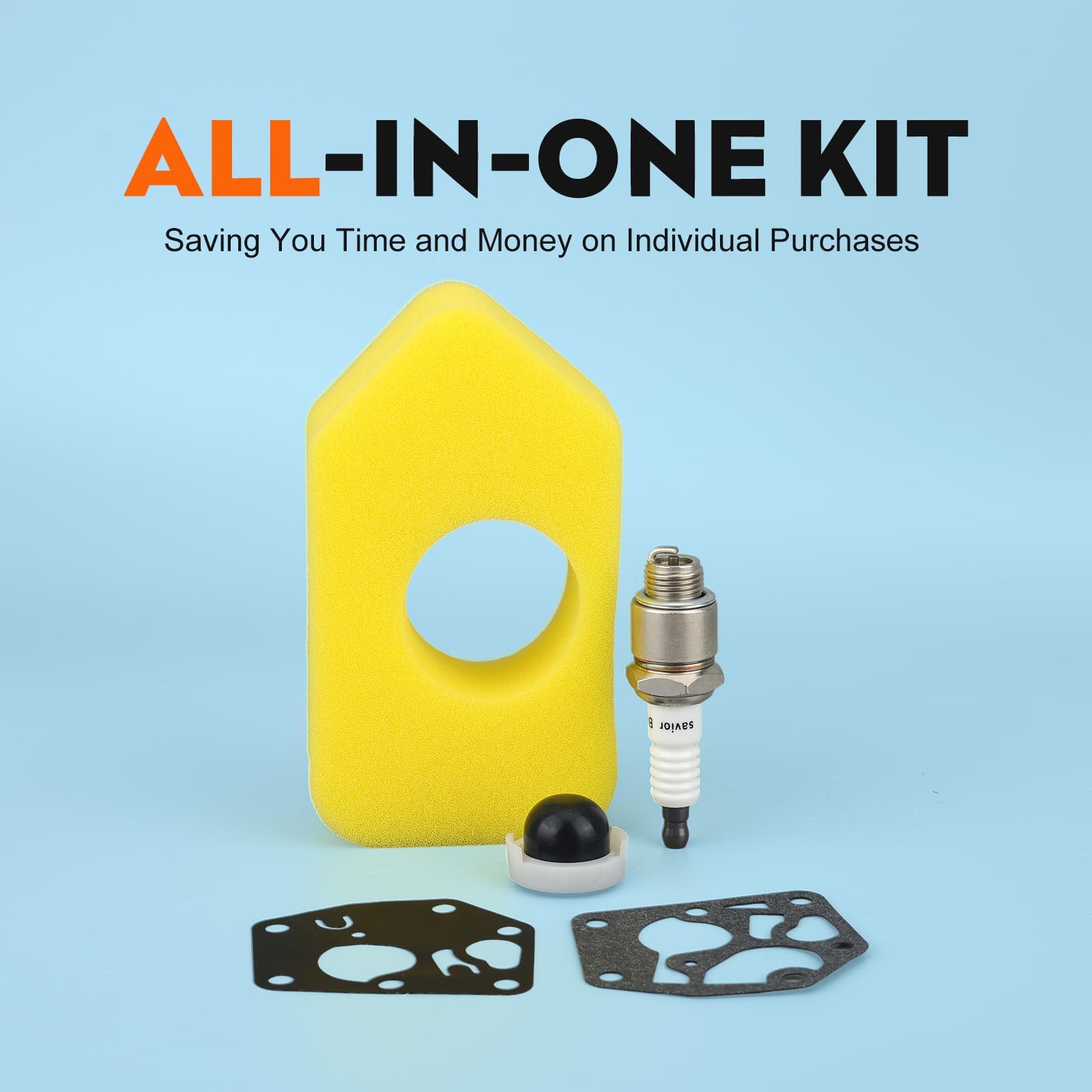 HIPA 698369 3.5 HP Air Filter 495770 795083 Gasket Diaphragm 694394 494408 Primer Bulb for BS 3.5-4.5 HP Classic Sprint Quattro Engine - Image 4