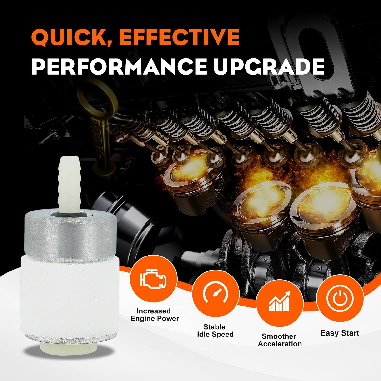 HIPA 791-182353 Fuel Line Kit for MTD Troy-Bilt TB144 TB26CO TB26TB TB415CS TB465SS TB475SS TB490BC Yard Man YM141 YM21SS YM26BC YM26CO YM26CS YM260CS Trimmer with Primer Bulb Tune Up Kit - Image 3