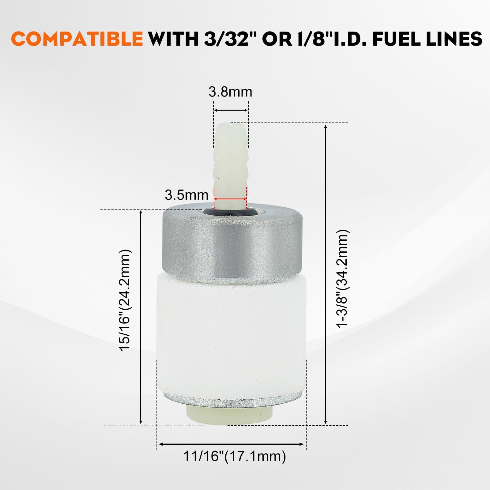 HIPA 791-182353 Fuel Line Kit for MTD Troy-Bilt TB144 TB26CO TB26TB TB415CS TB465SS TB475SS TB490BC Yard Man YM141 YM21SS YM26BC YM26CO YM26CS YM260CS Trimmer with Primer Bulb Tune Up Kit - Image 6